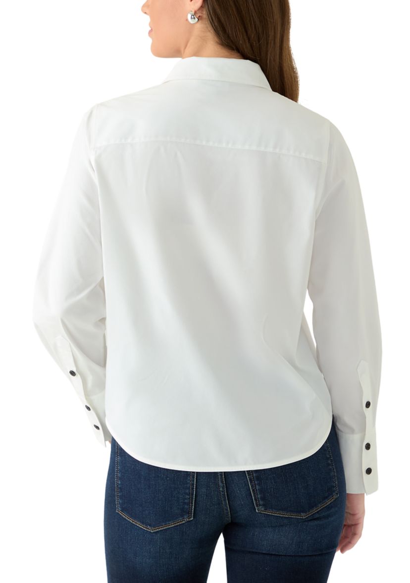 Womens Long Sleeve Button Down Shirt