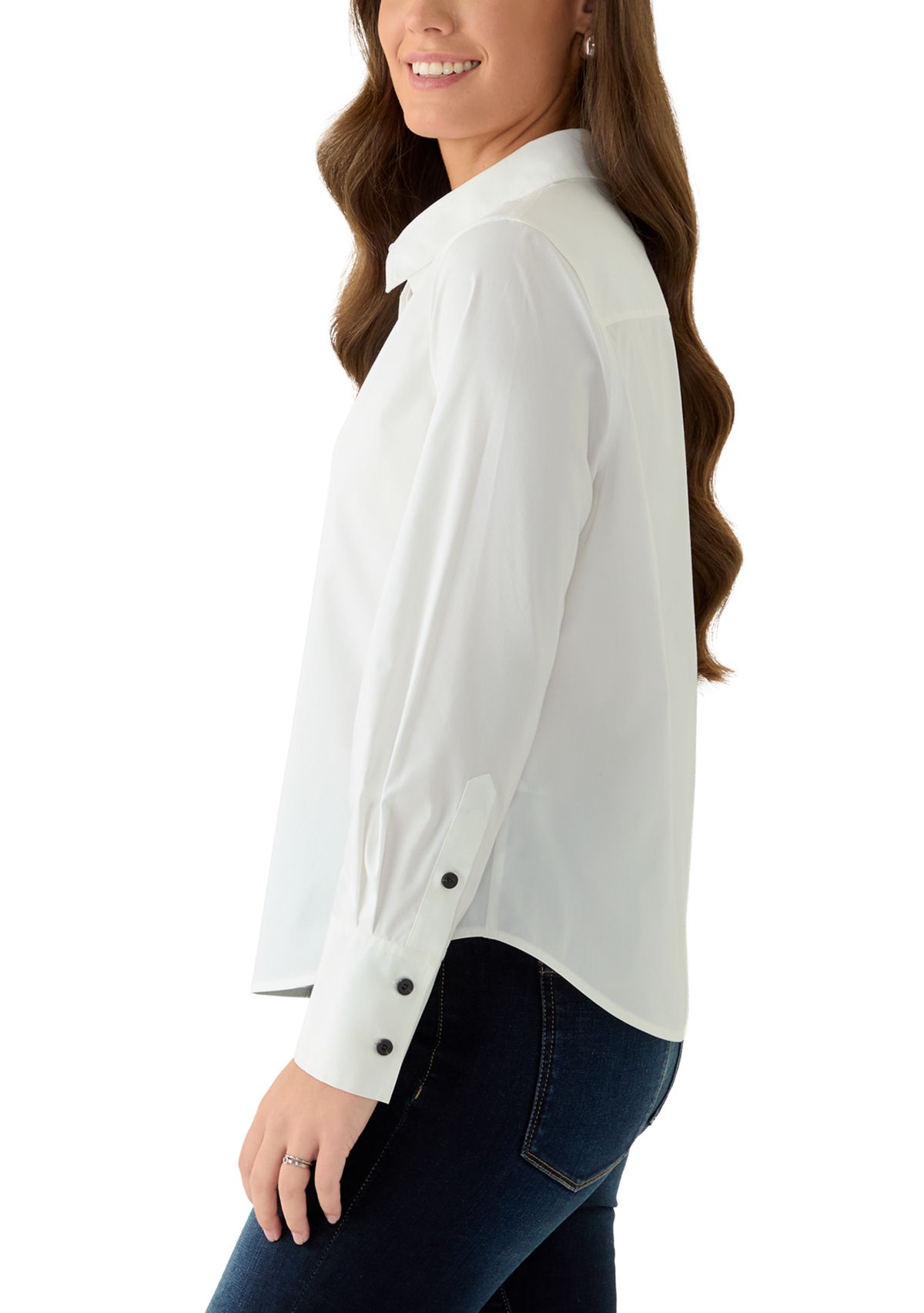 Womens Long Sleeve Button Down Shirt
