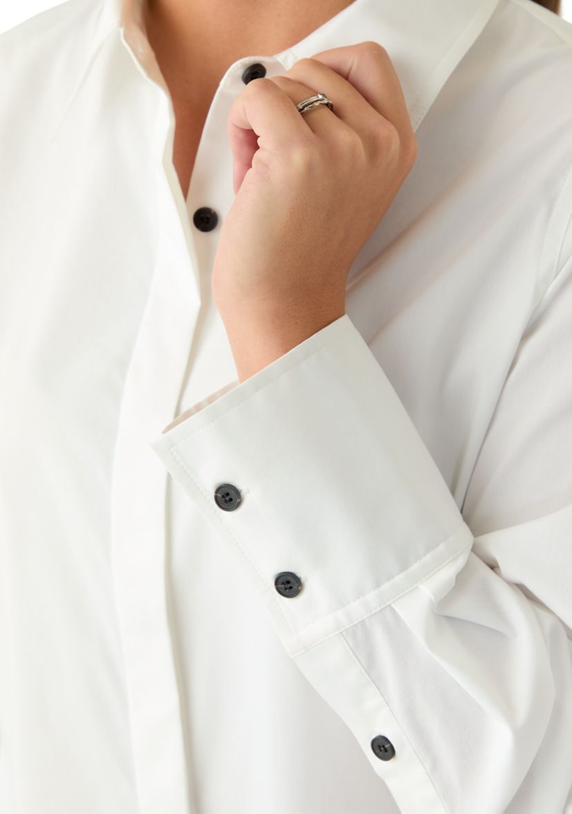 Womens Long Sleeve Button Down Shirt