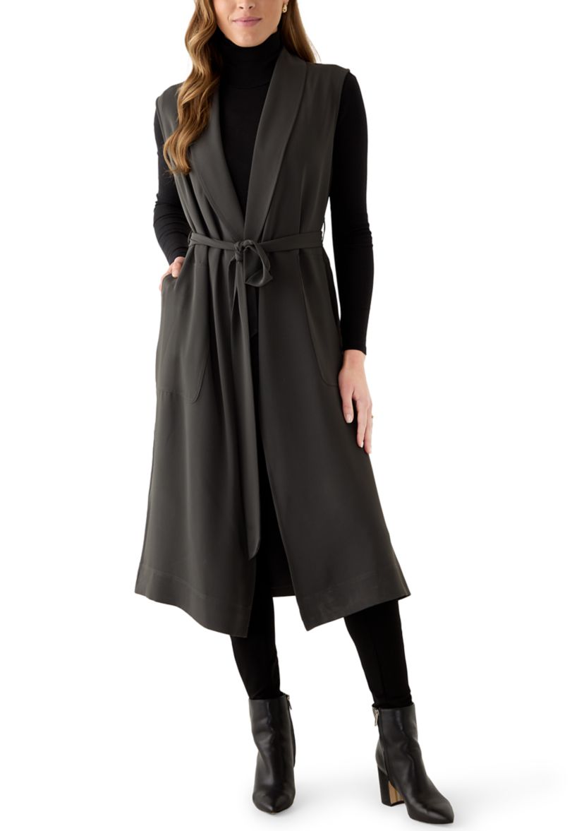 jason wu/ ジェイソン ウー ブラック レースワンピース Jason Wu Women's Sleeveless Robe with Belt and Pork Chop Pockets