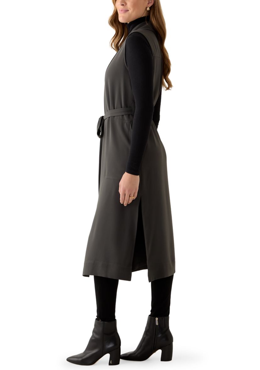 Jason Wu Women's Sleeveless Robe with Belt and Pork Chop Pockets