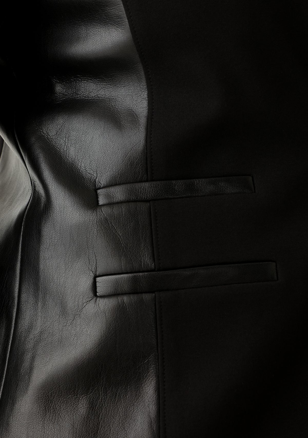Womens Vegan Leather Ponte Blazer