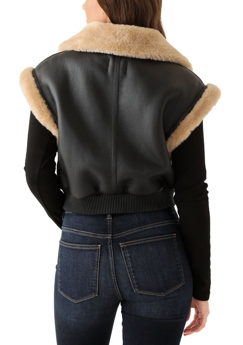 Womens Double Sided Zip Up Bomber Vest
