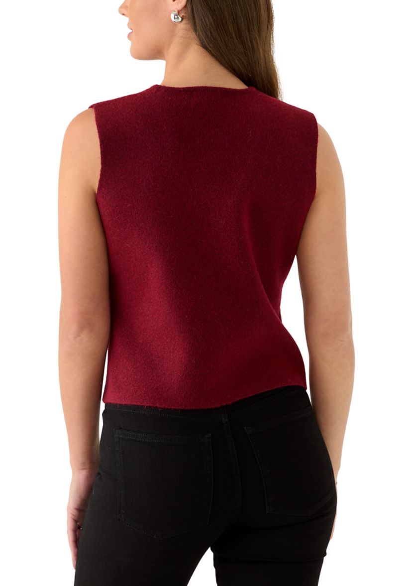 Womens Sweater Vest with Novelty Buttons