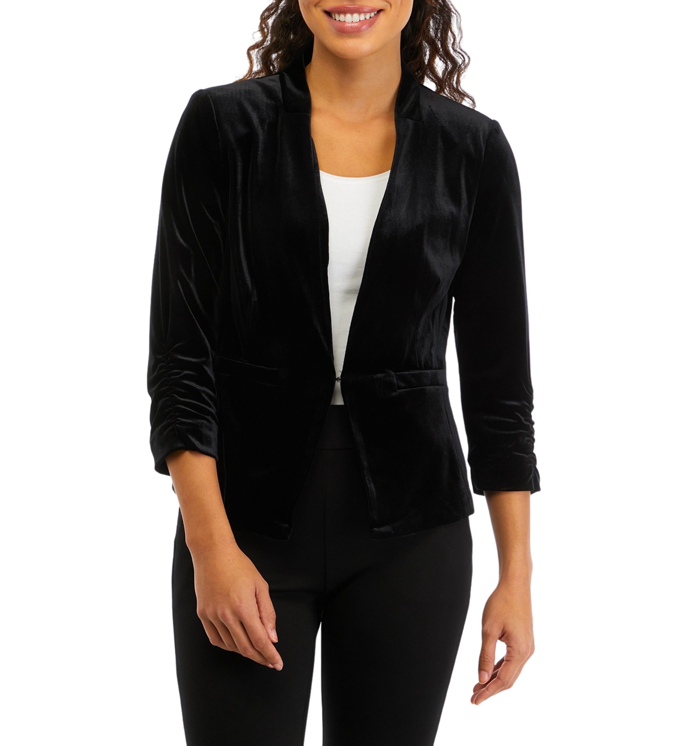 Petite Velvet Blazer