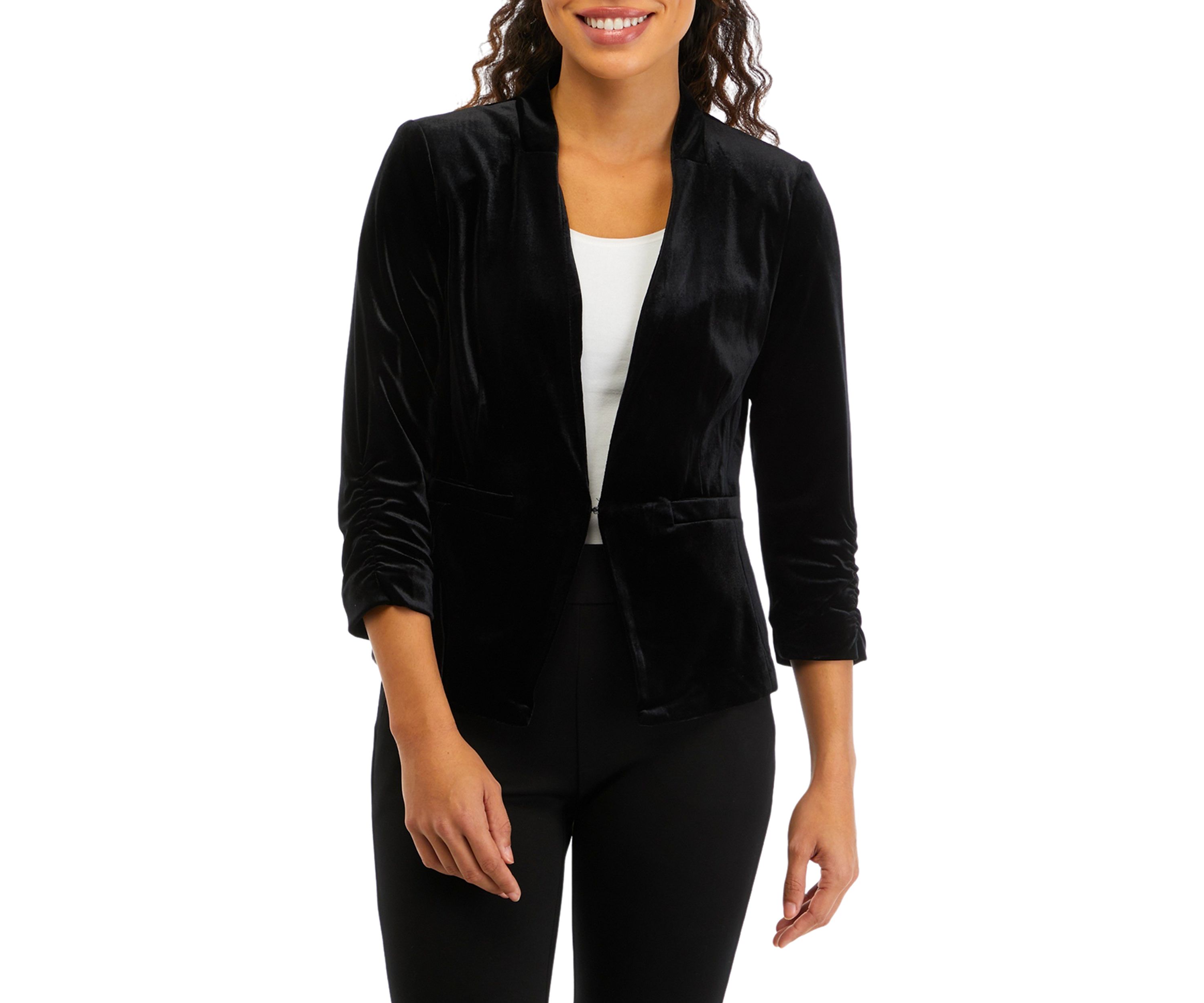 Petite Velvet Blazer