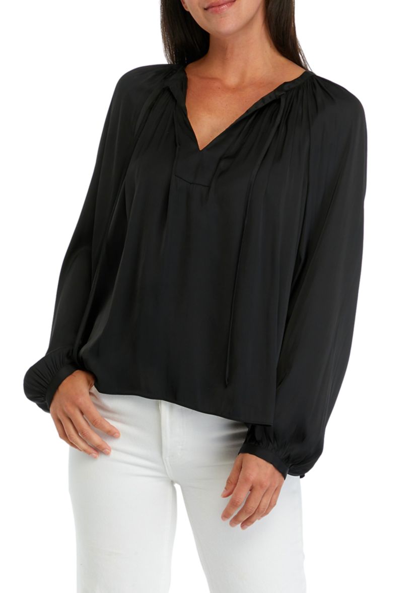 Womens Airflow Tie Neck Top