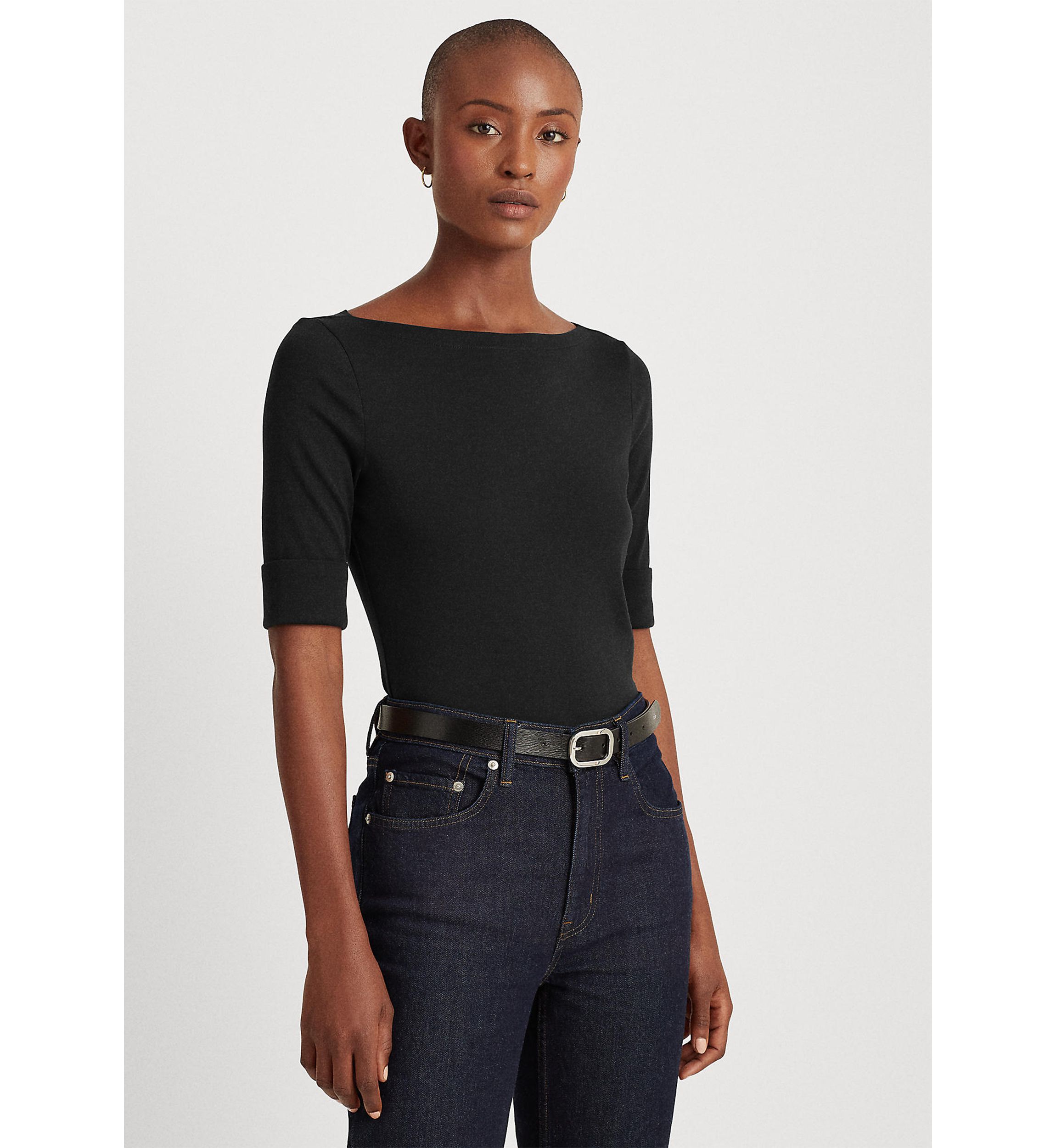 Cotton Boatneck Top