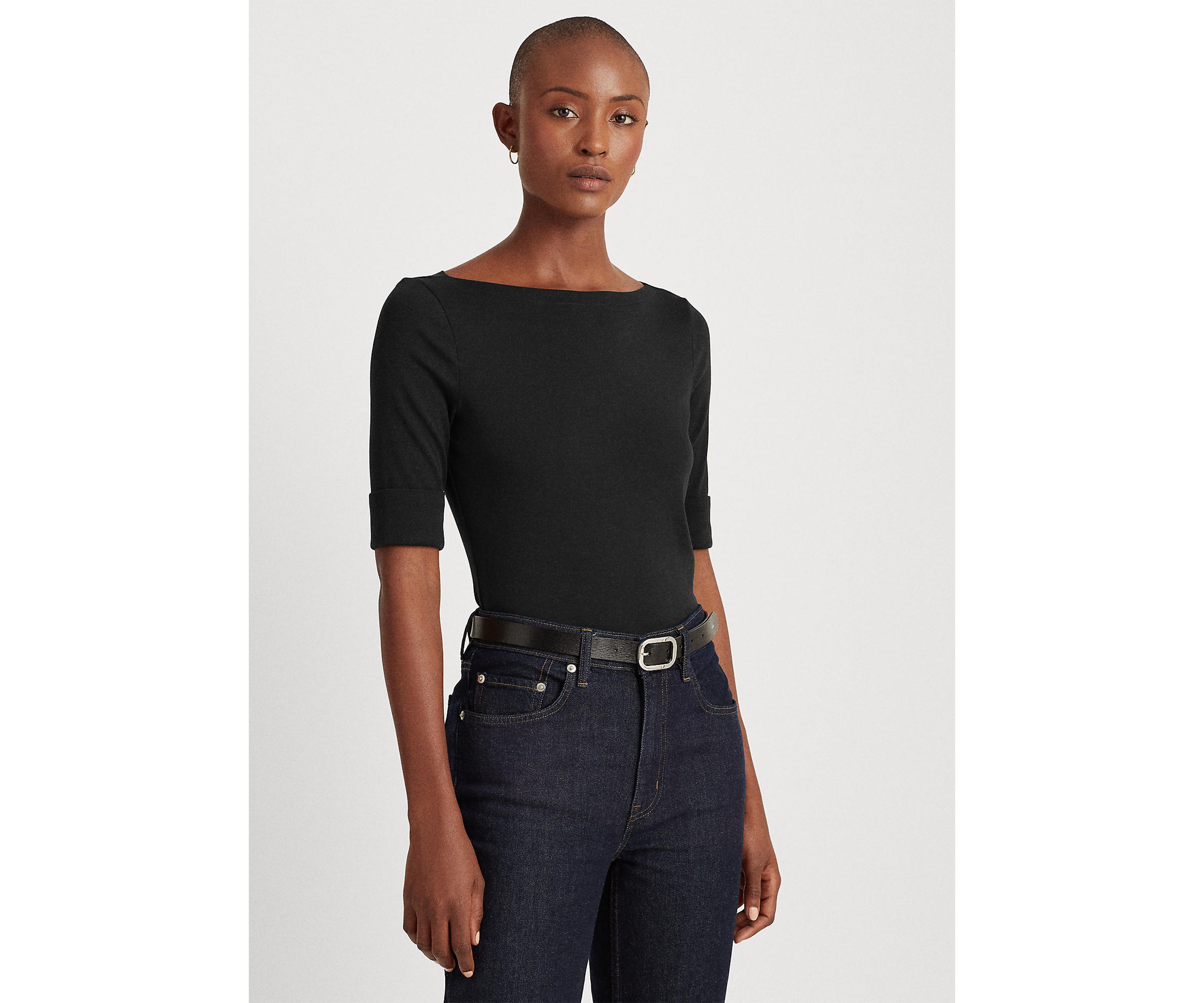 Cotton Boatneck Top