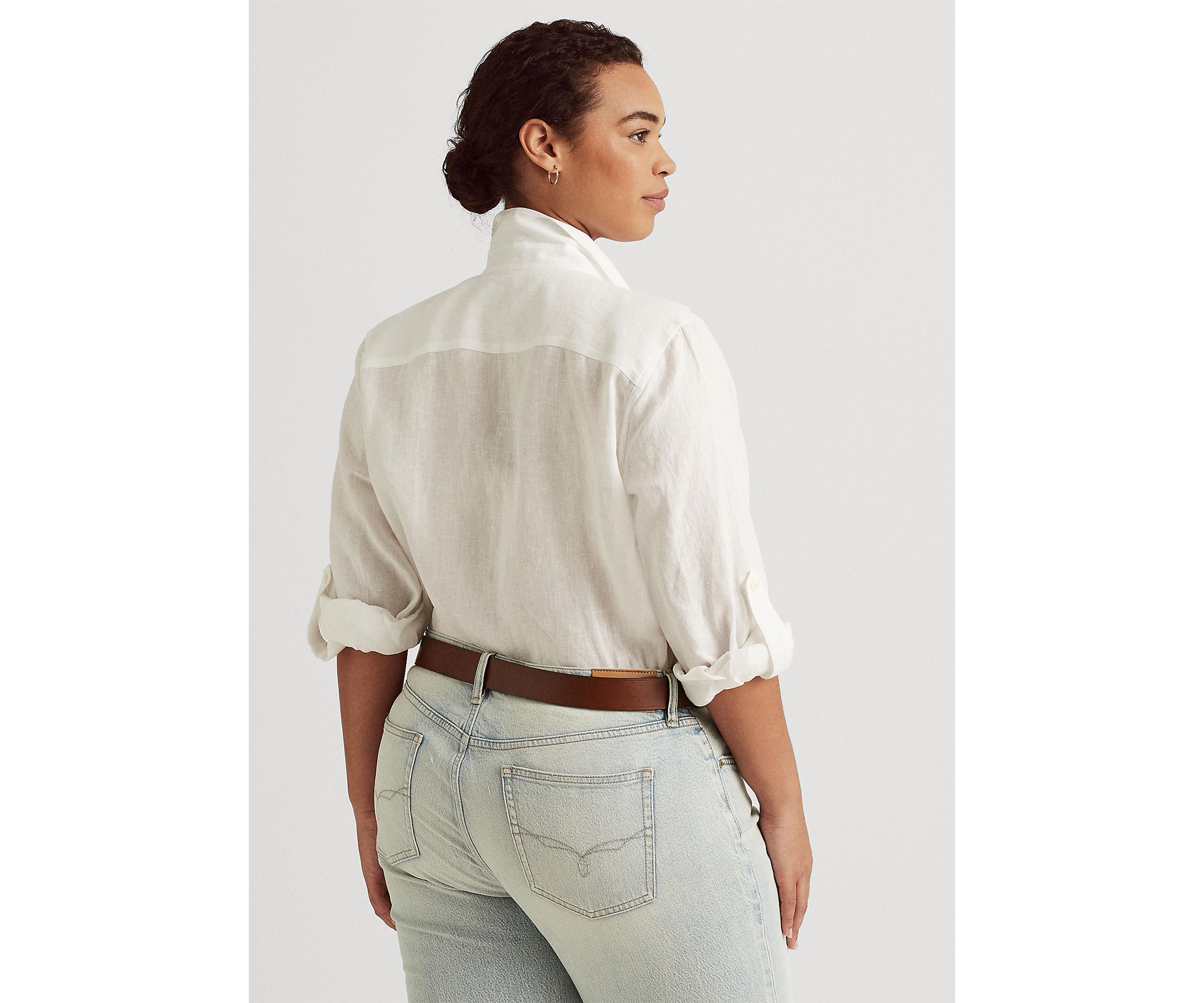 Plus Size Linen Shirt 