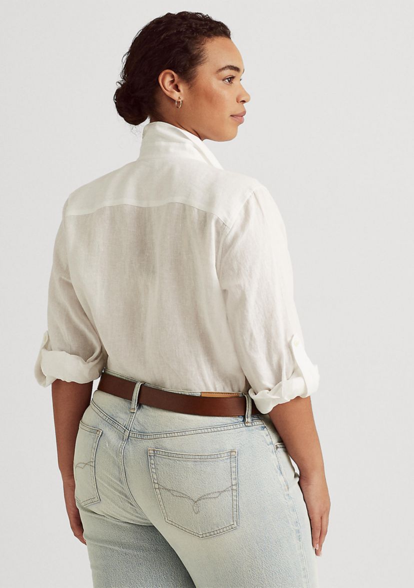 Plus Size Linen Shirt 