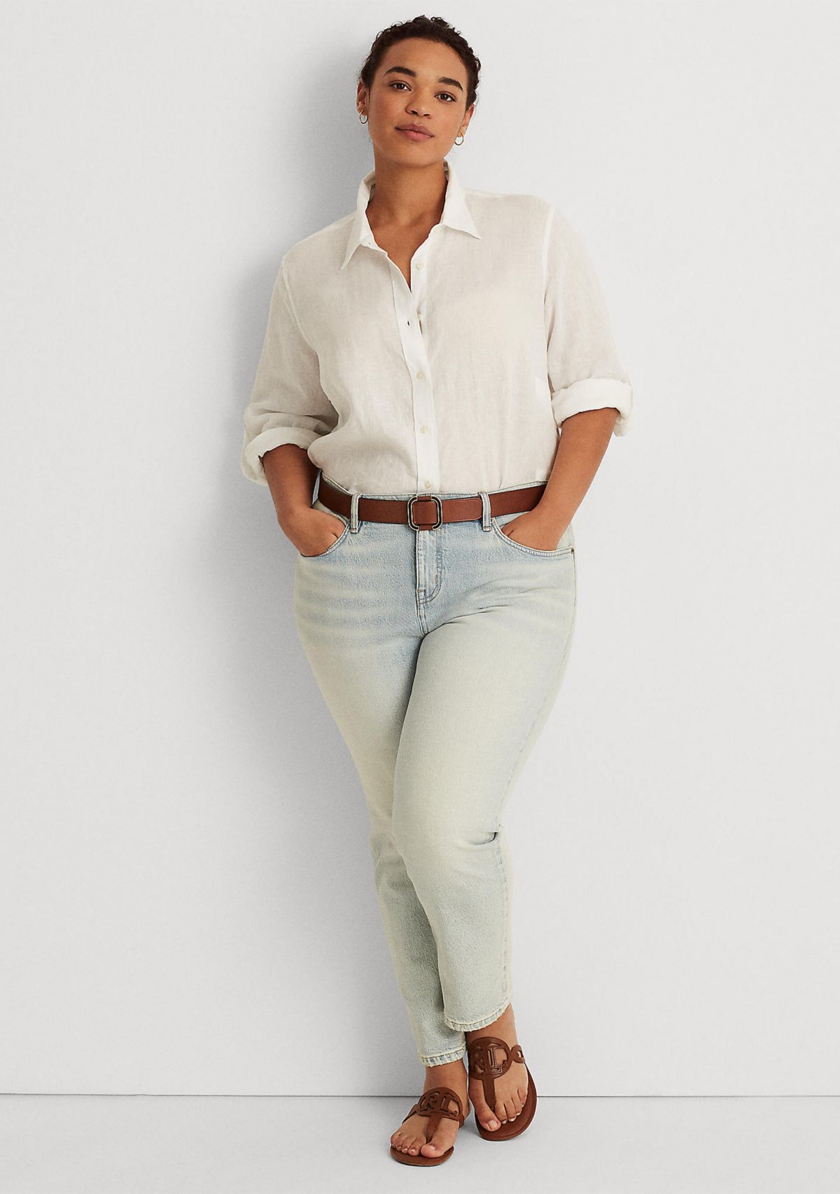 Plus Size Linen Shirt 
