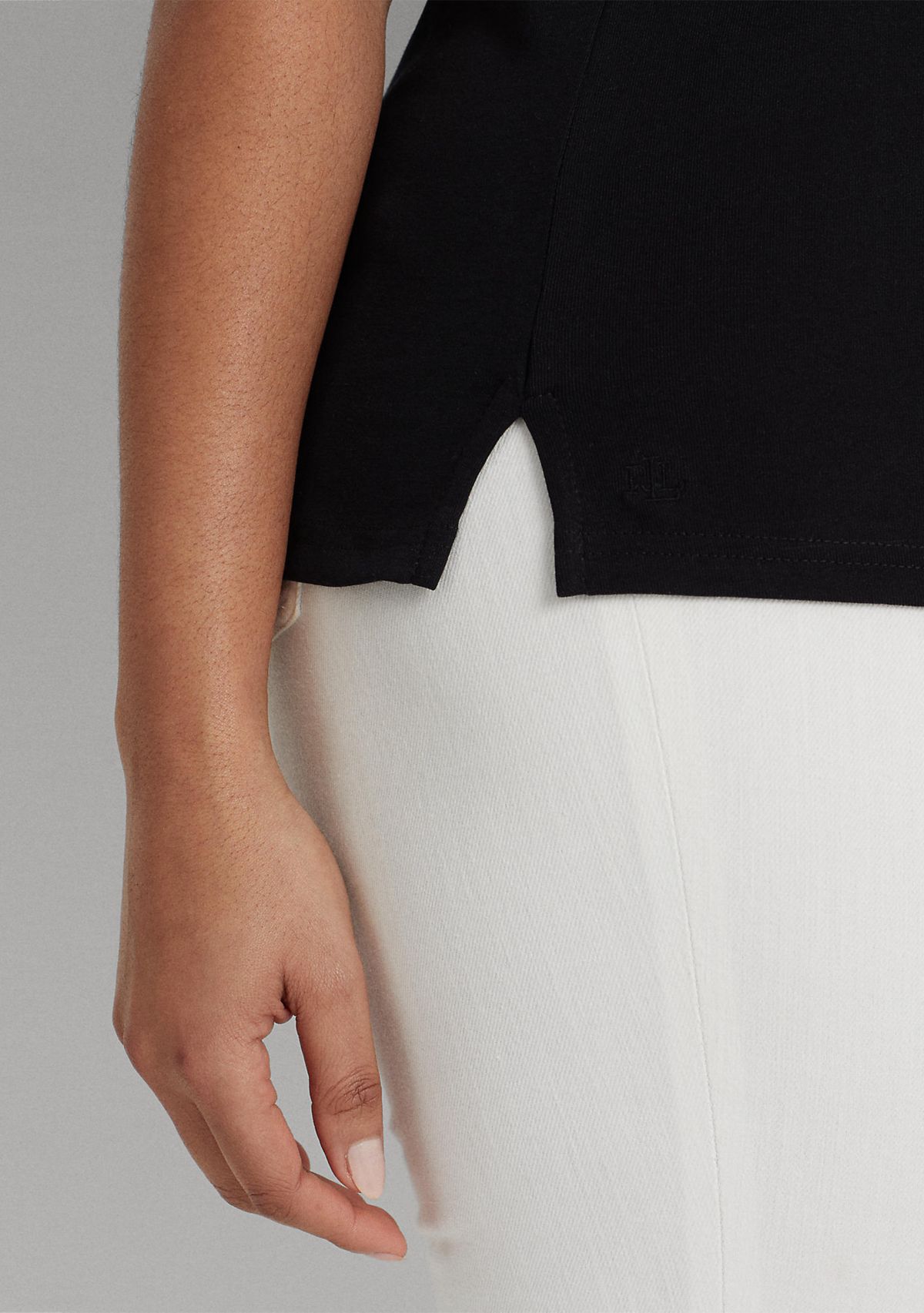 Plus Size Cotton-Blend Boatneck Top