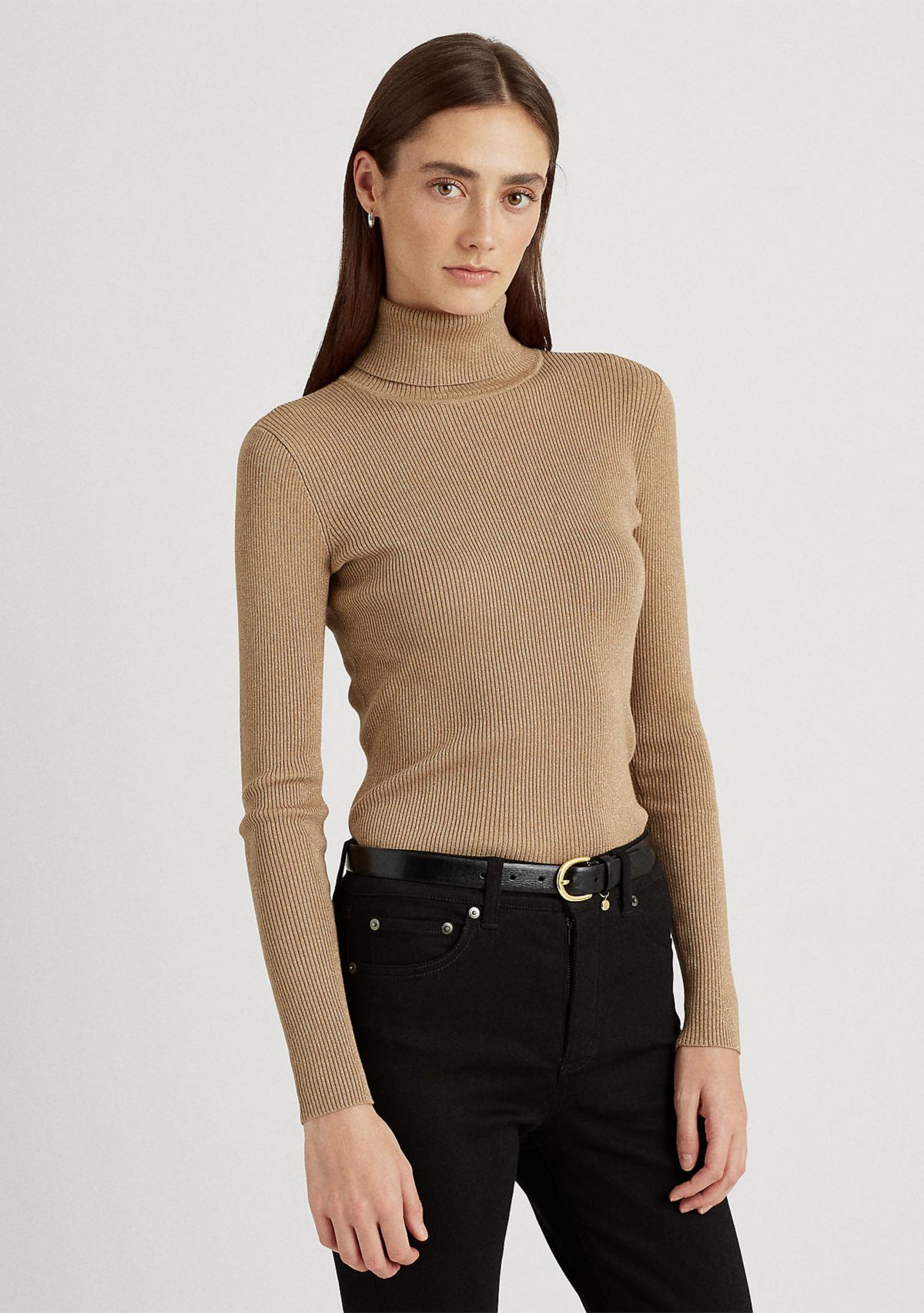 Womens Ribbed Turtleneck Sweater