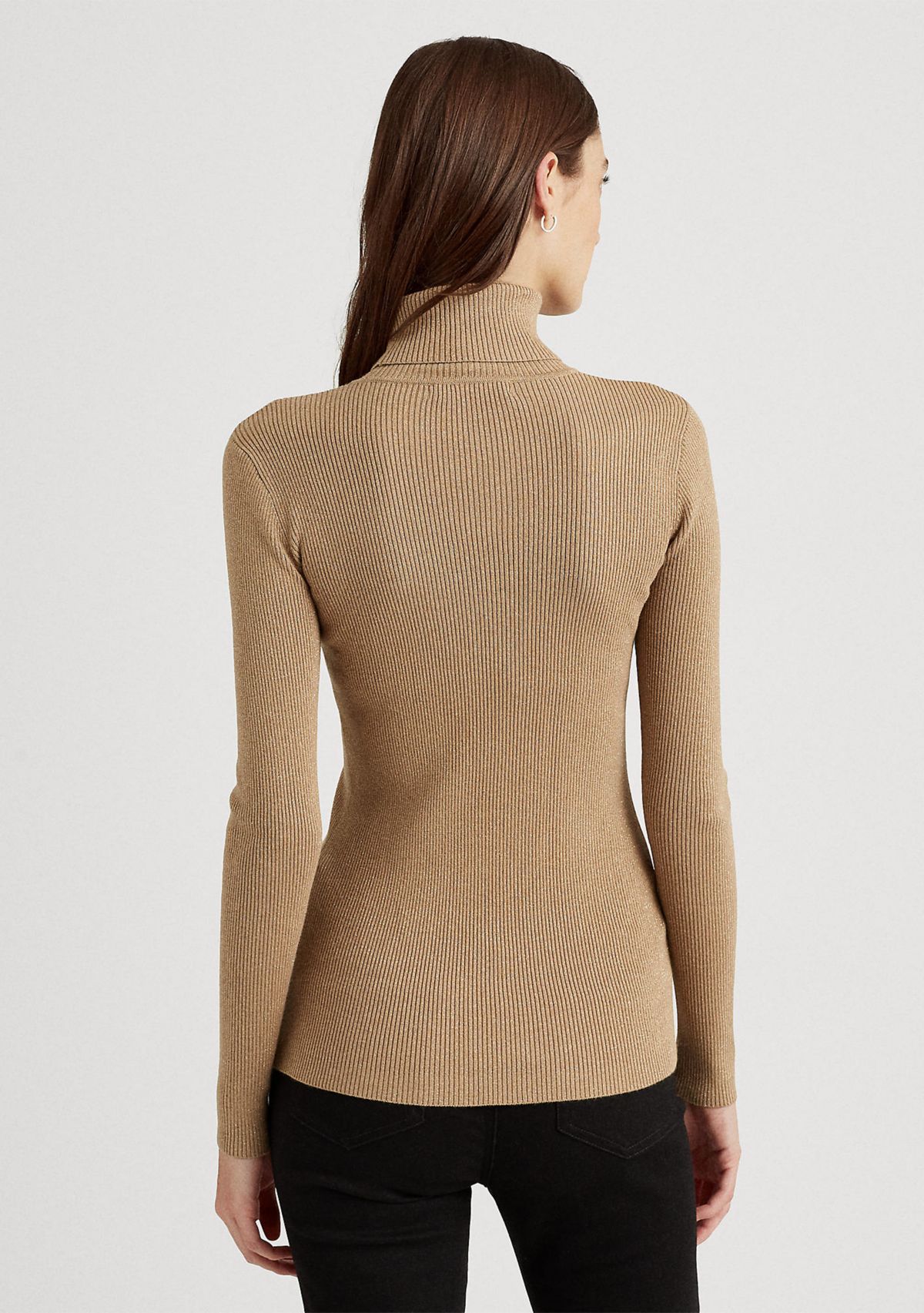 Womens Ribbed Turtleneck Sweater