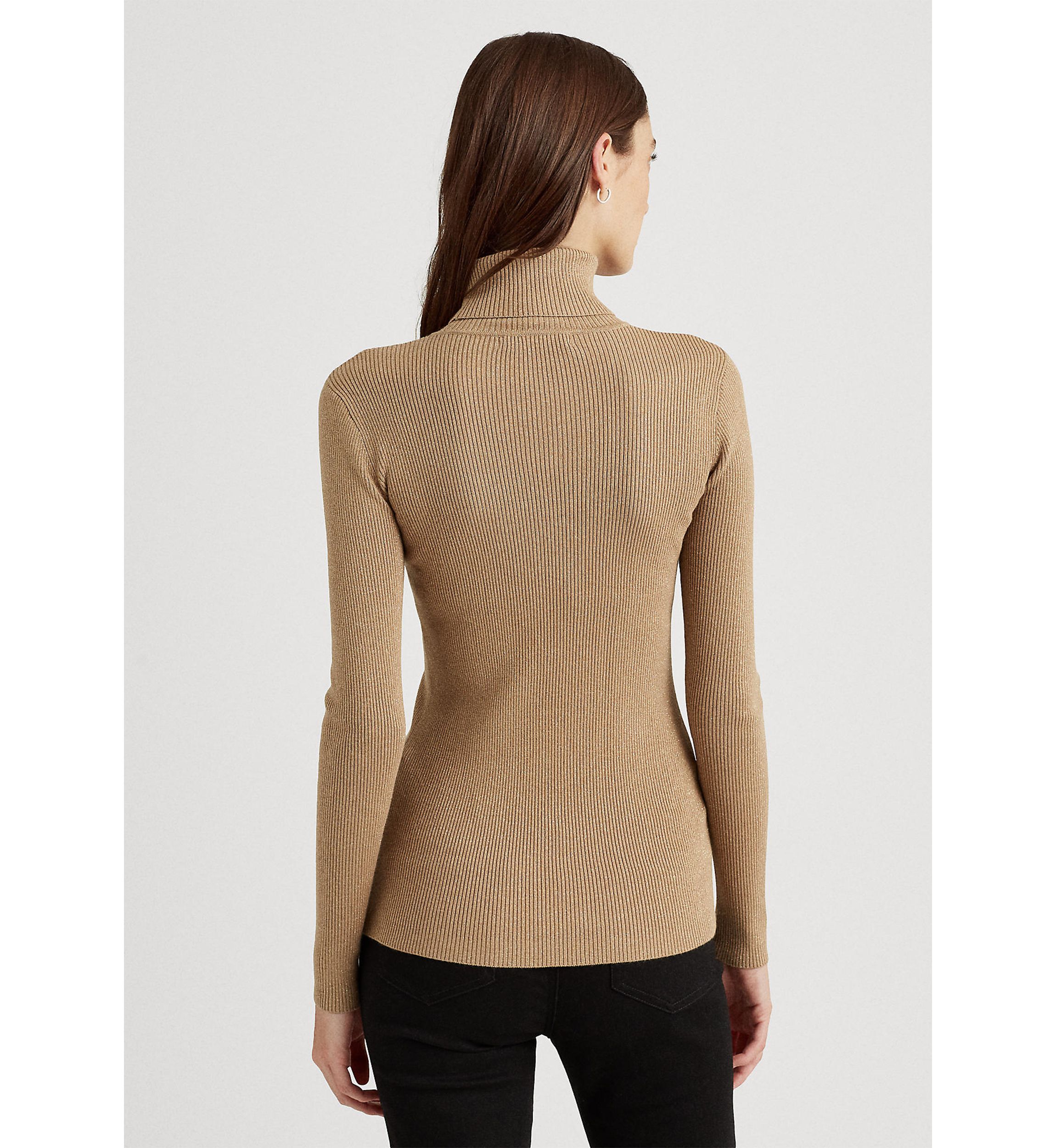 Womens Ribbed Turtleneck Sweater