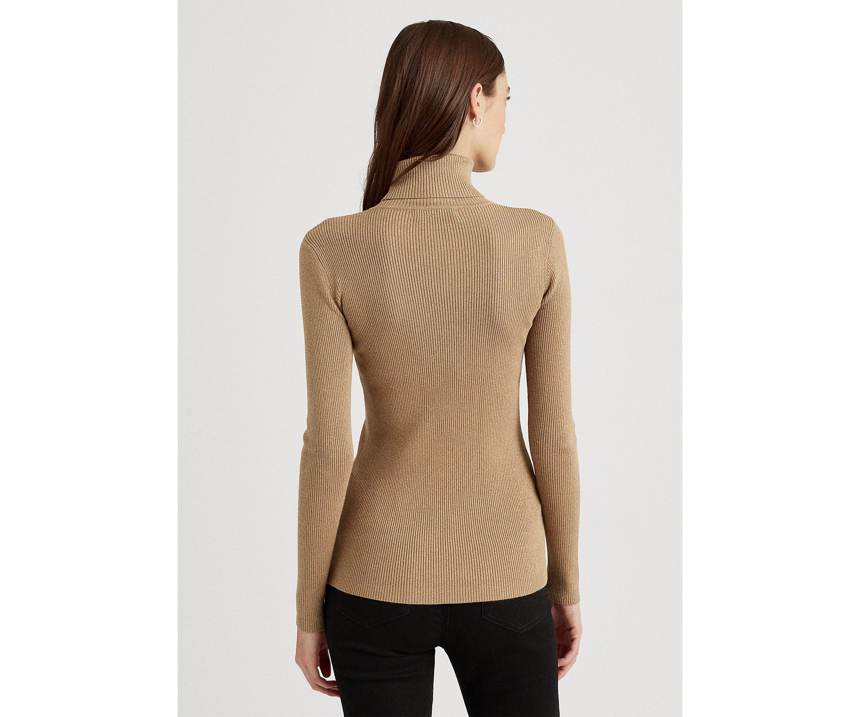 Womens Ribbed Turtleneck Sweater
