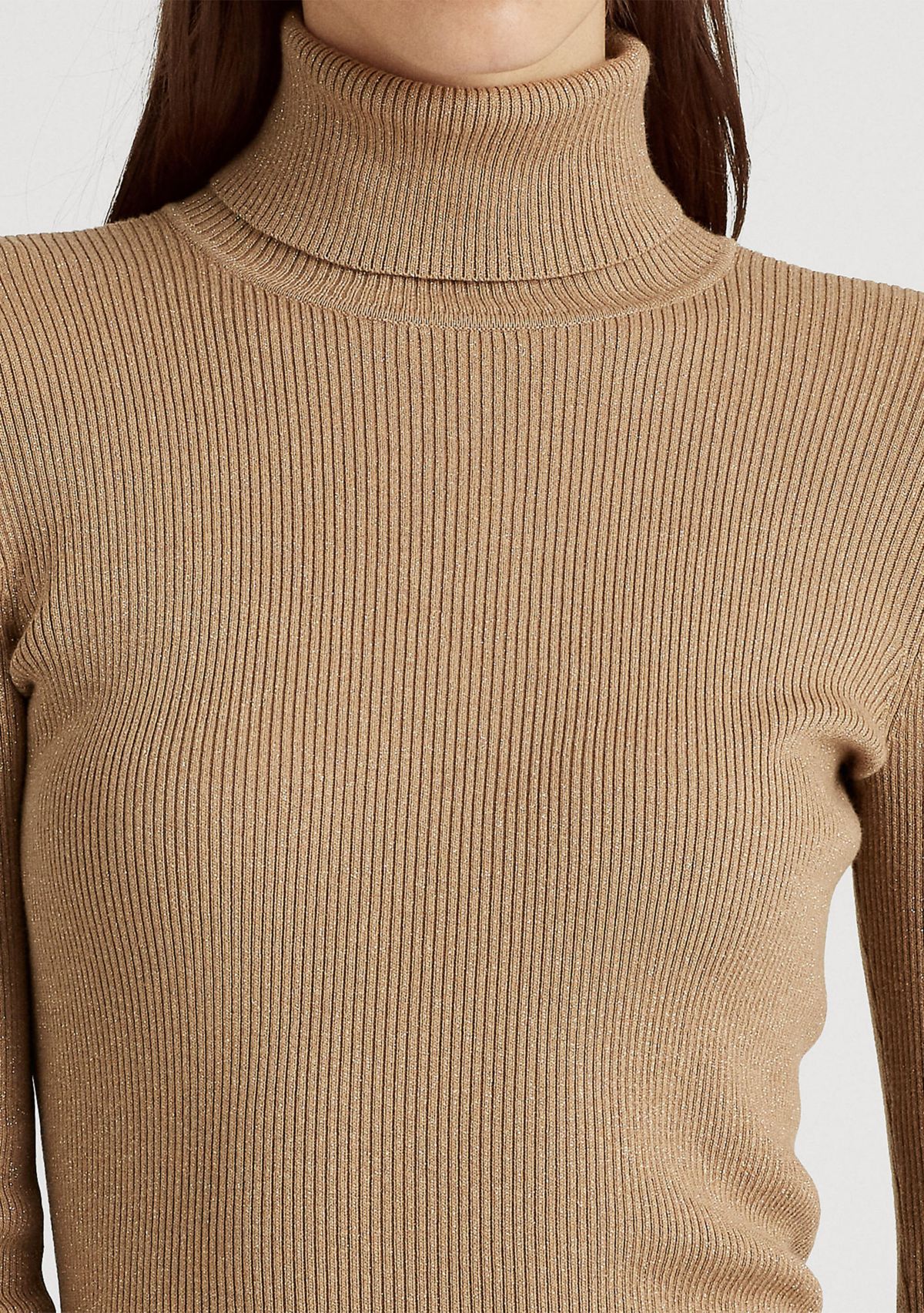Womens Ribbed Turtleneck Sweater