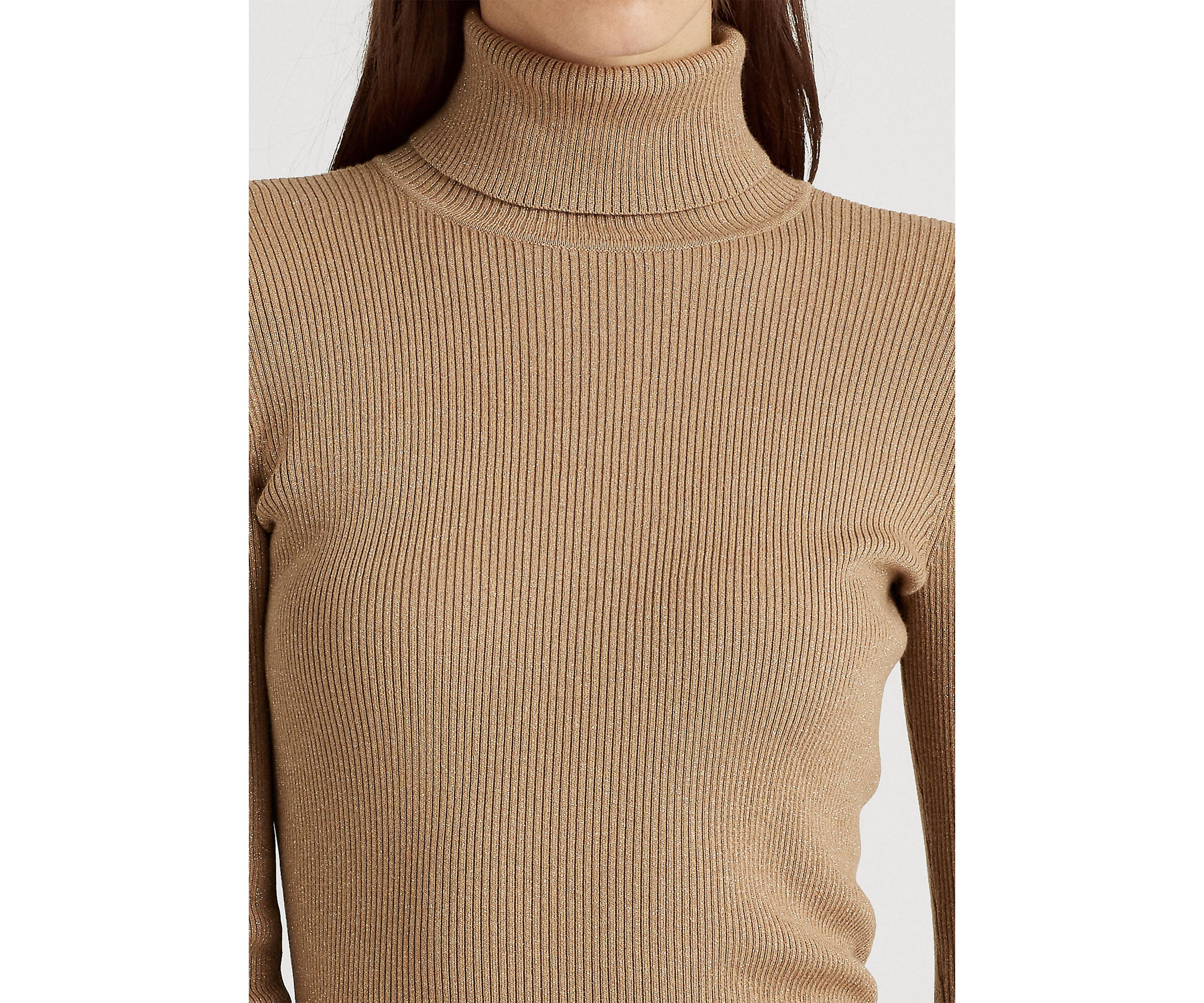 Womens Ribbed Turtleneck Sweater