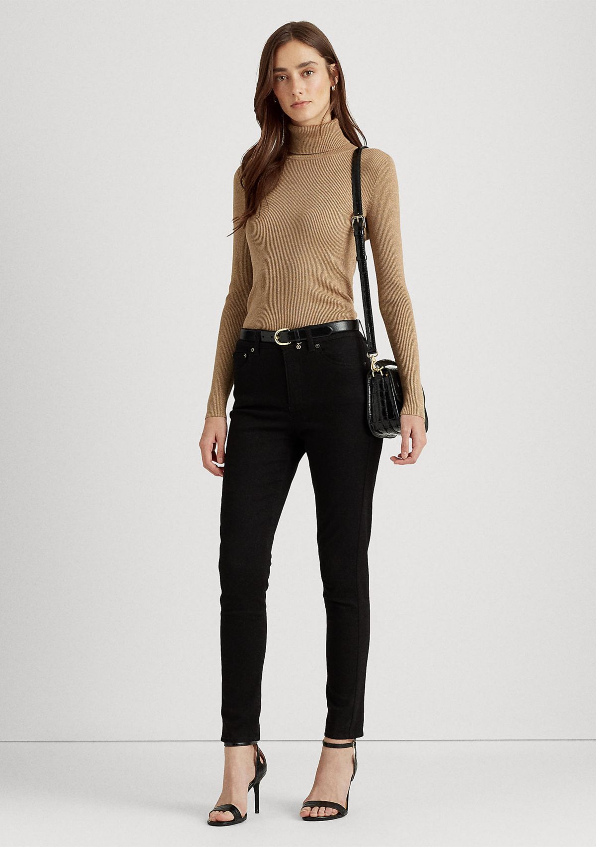 Womens Ribbed Turtleneck Sweater