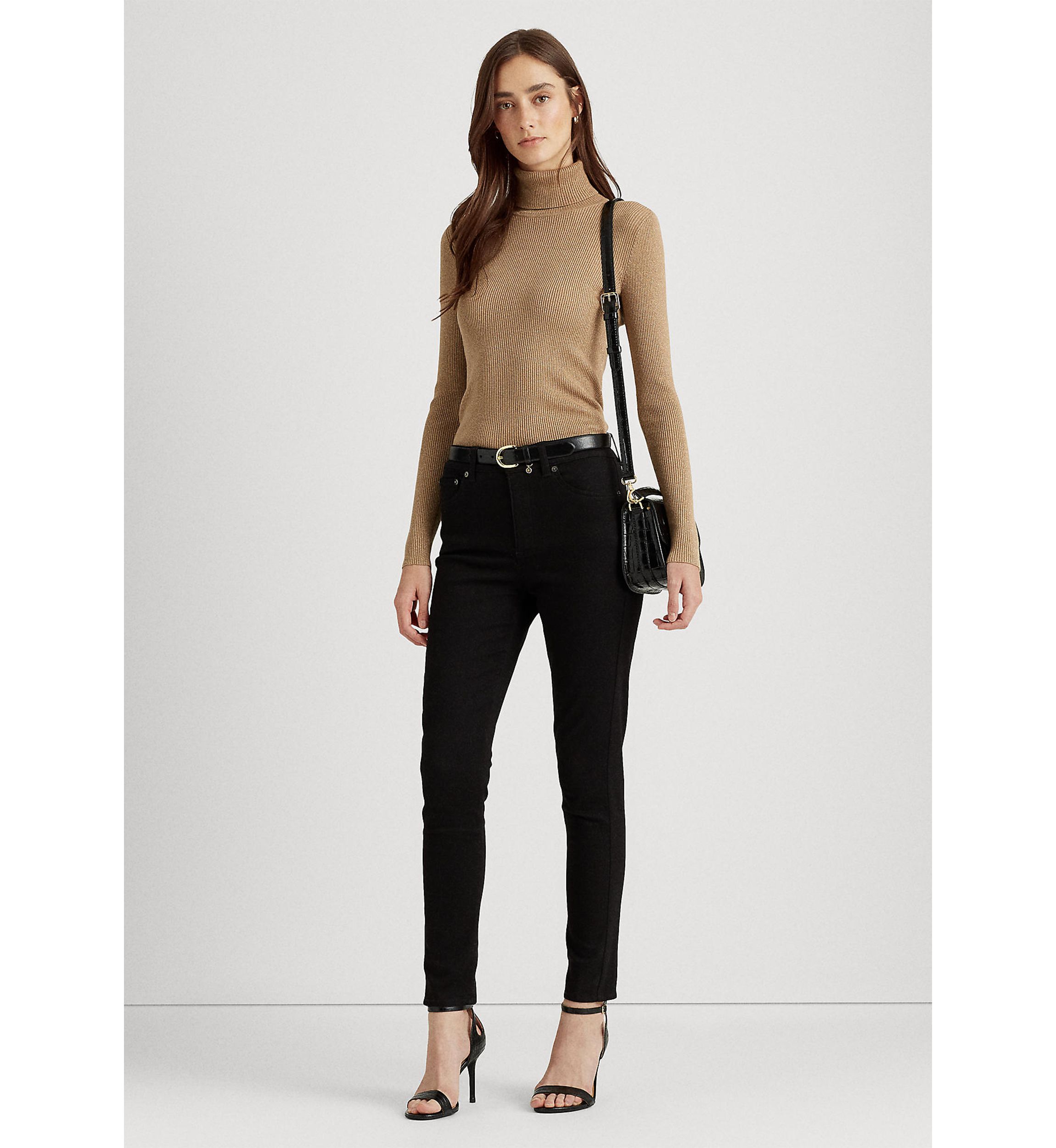 Womens Ribbed Turtleneck Sweater