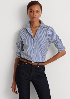 Lauren Ralph Lauren Striped Easy Care Cotton Shirt | belk
