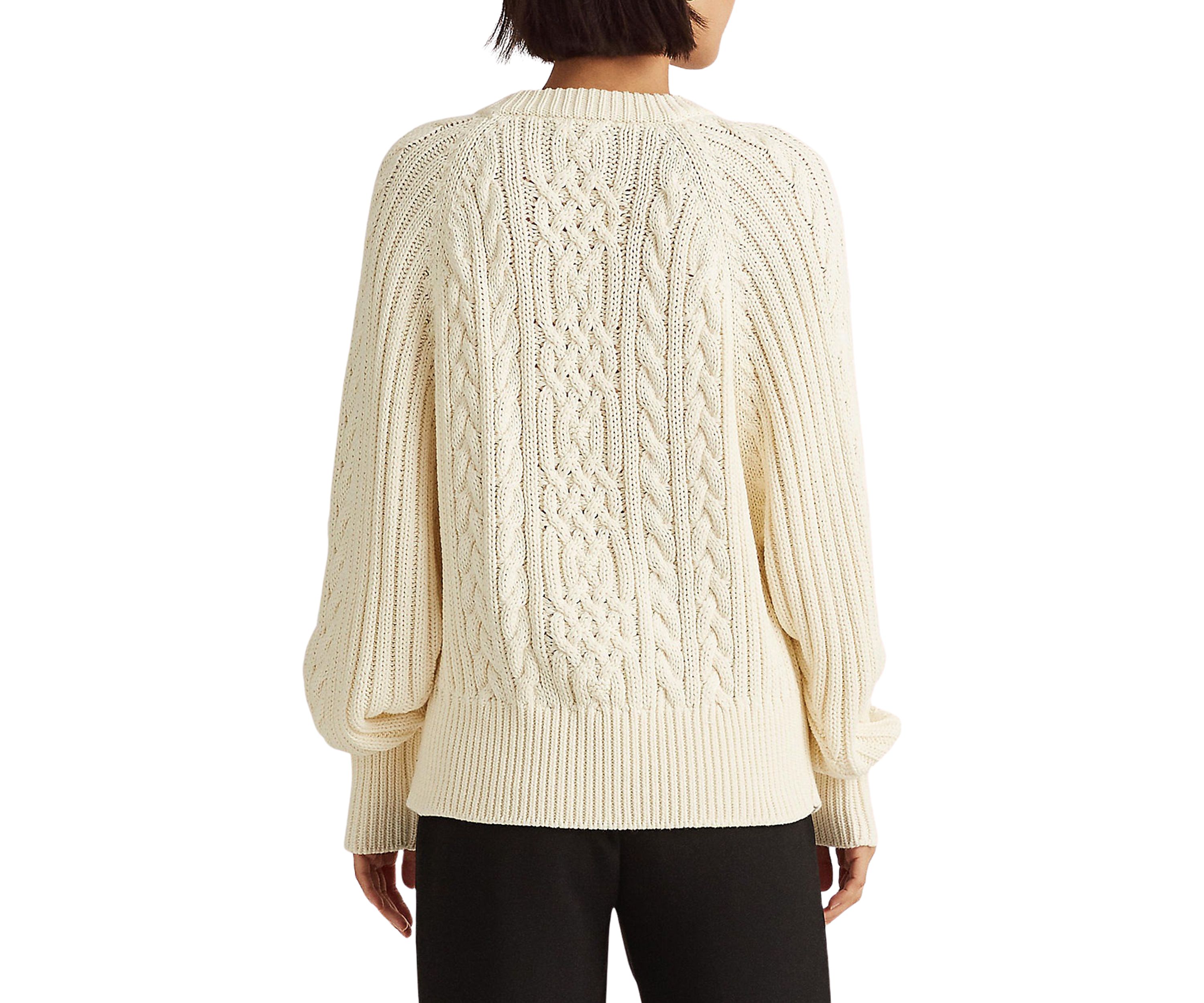 Cable Knit Dolman Sleeve Sweater