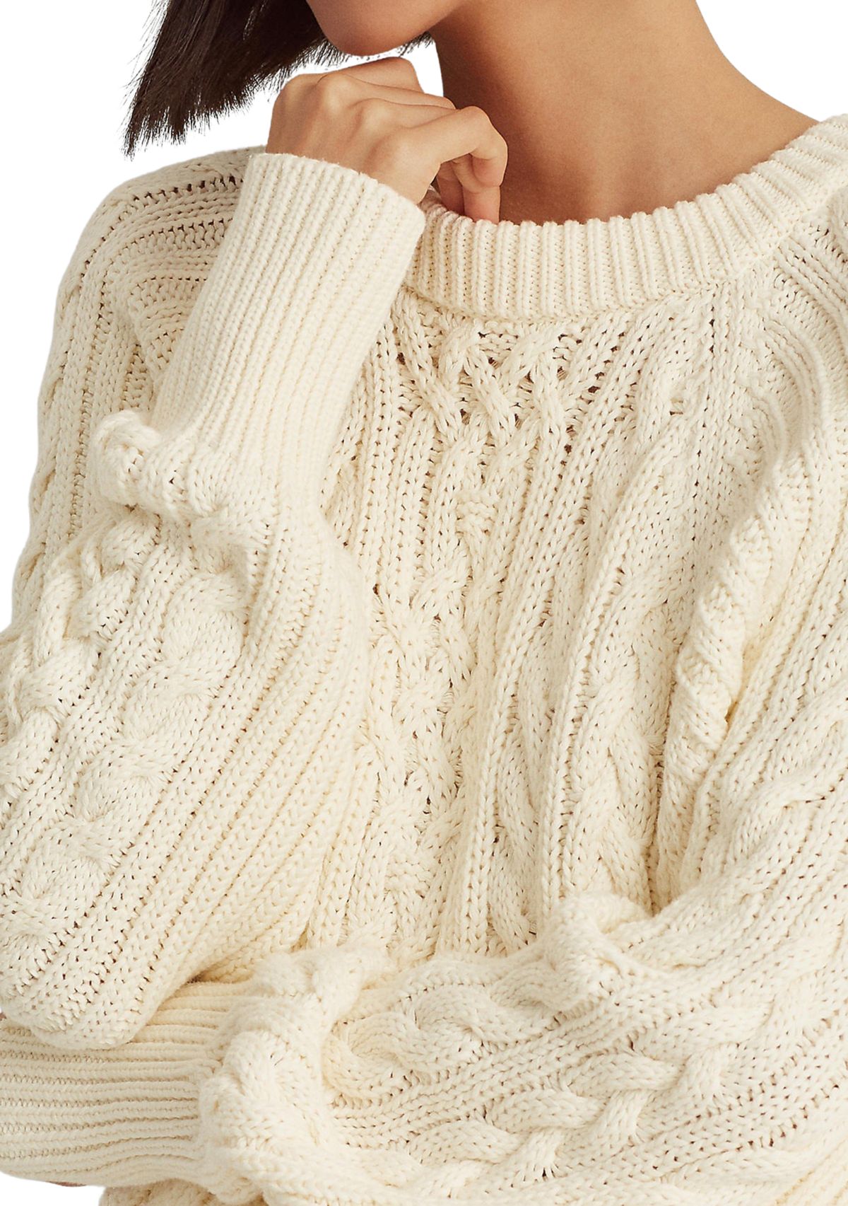 Cable Knit Dolman Sleeve Sweater