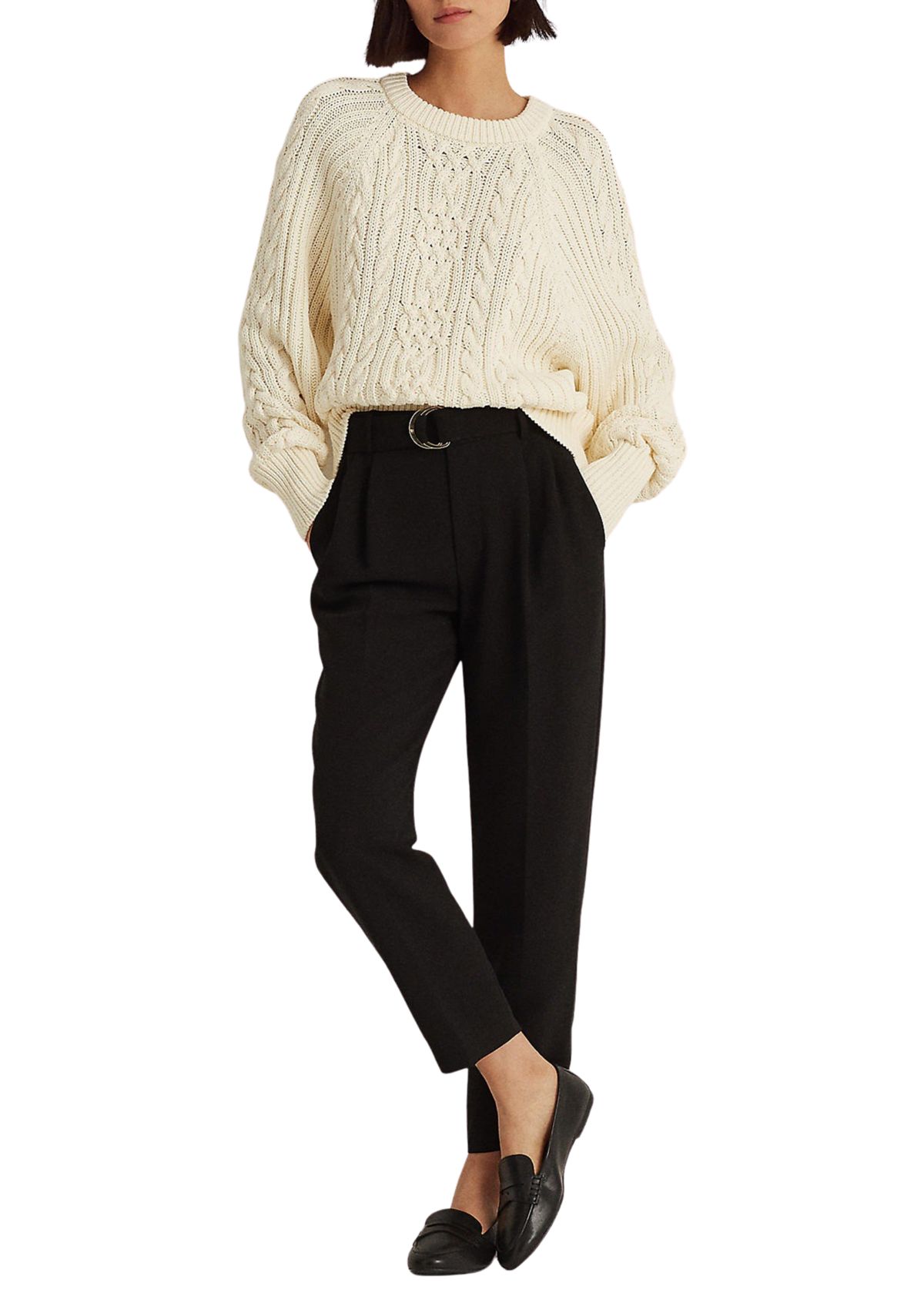 Cable Knit Dolman Sleeve Sweater