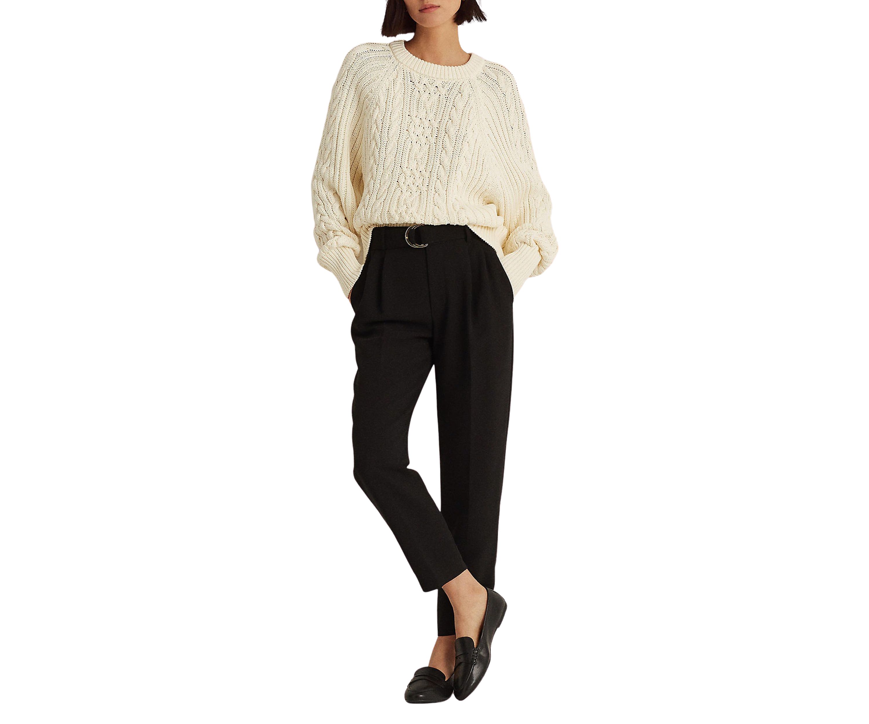 Cable Knit Dolman Sleeve Sweater