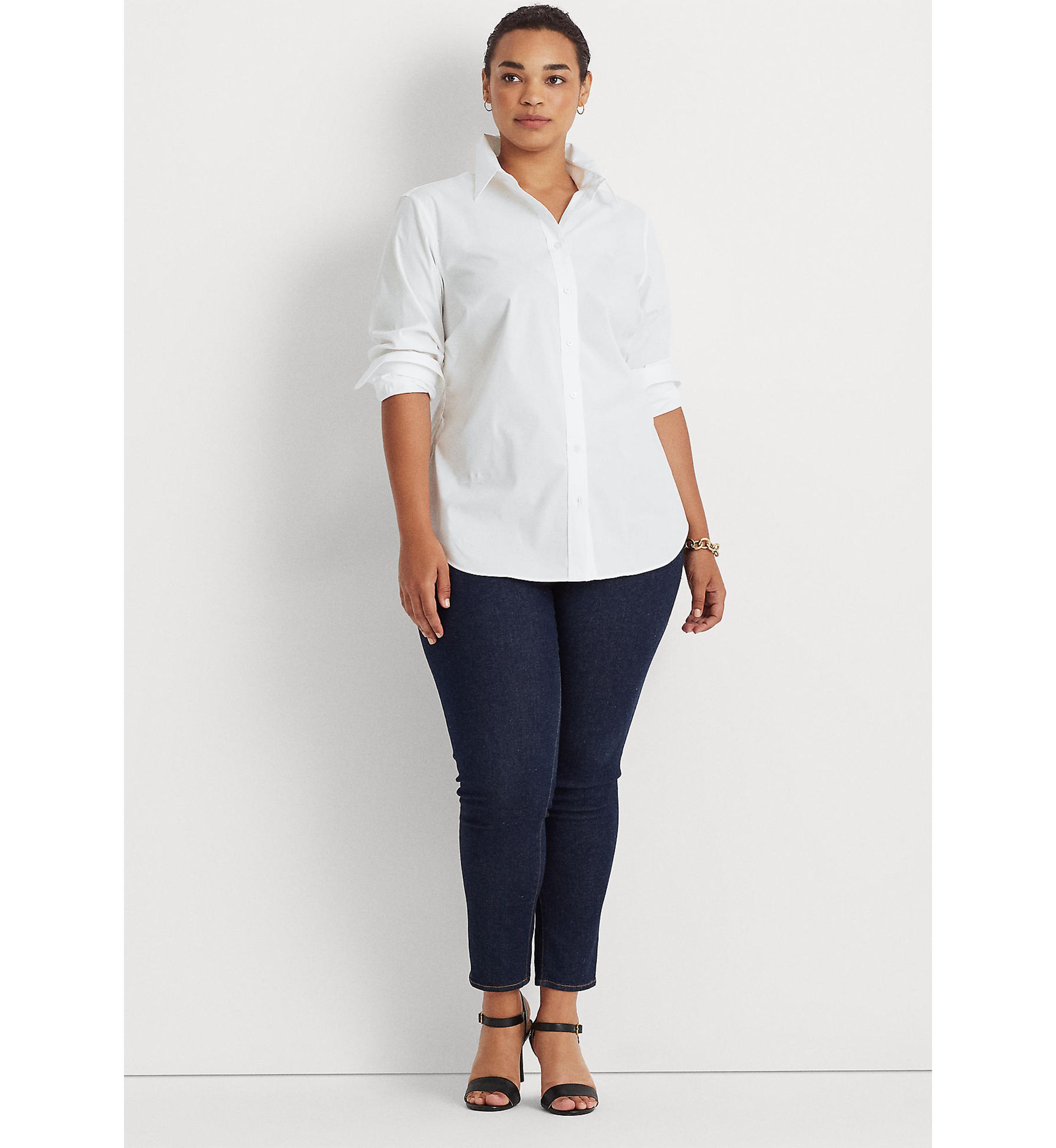 Plus Size Easy Care Cotton Shirt