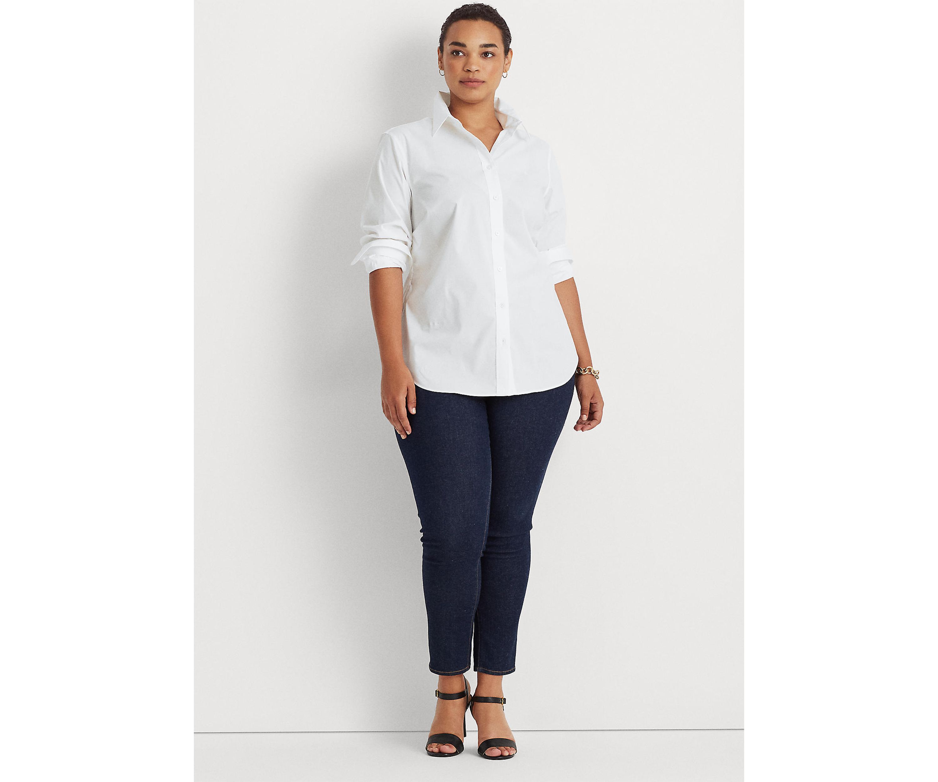 Plus Size Easy Care Cotton Shirt