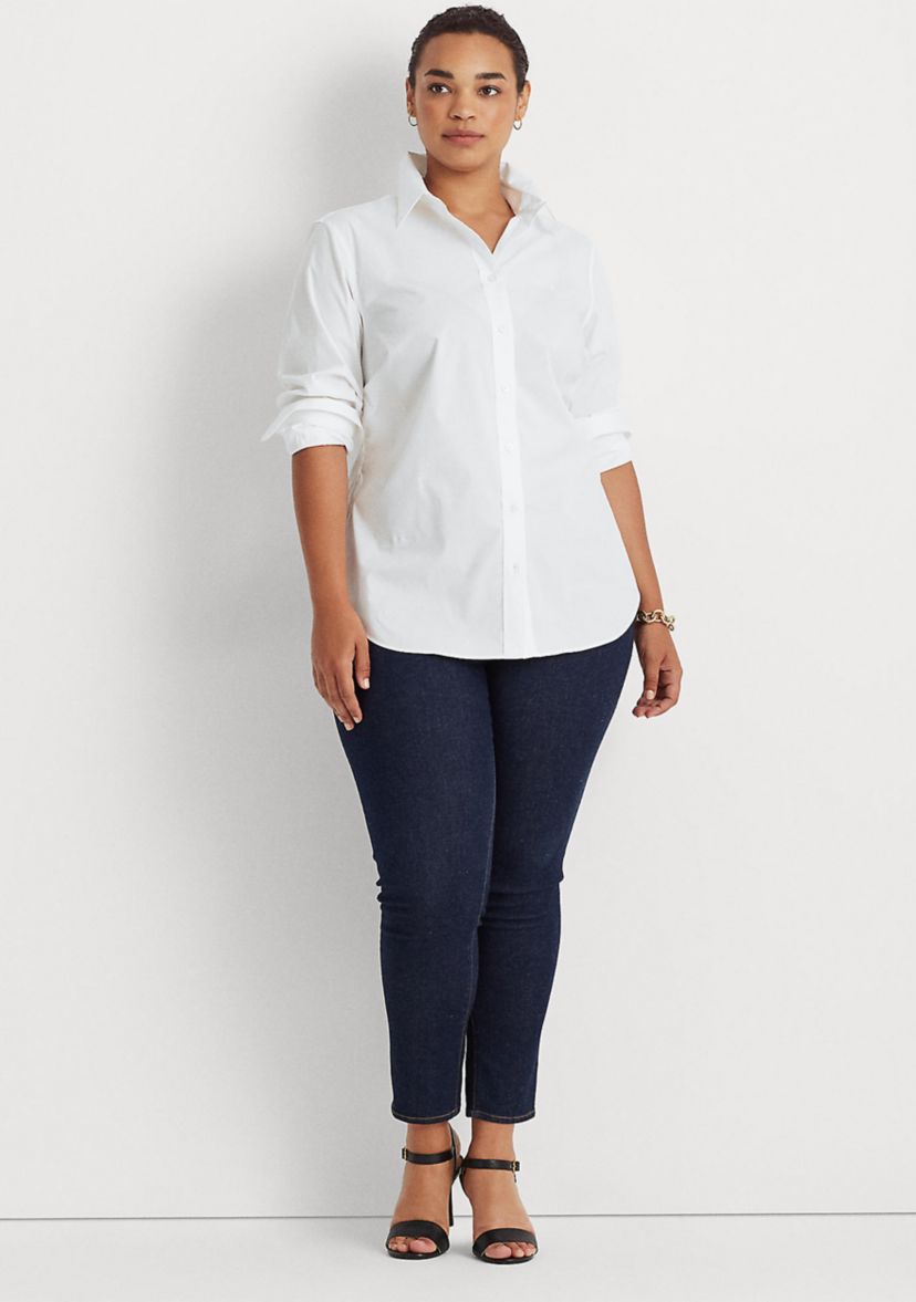 Plus Size Easy Care Cotton Shirt