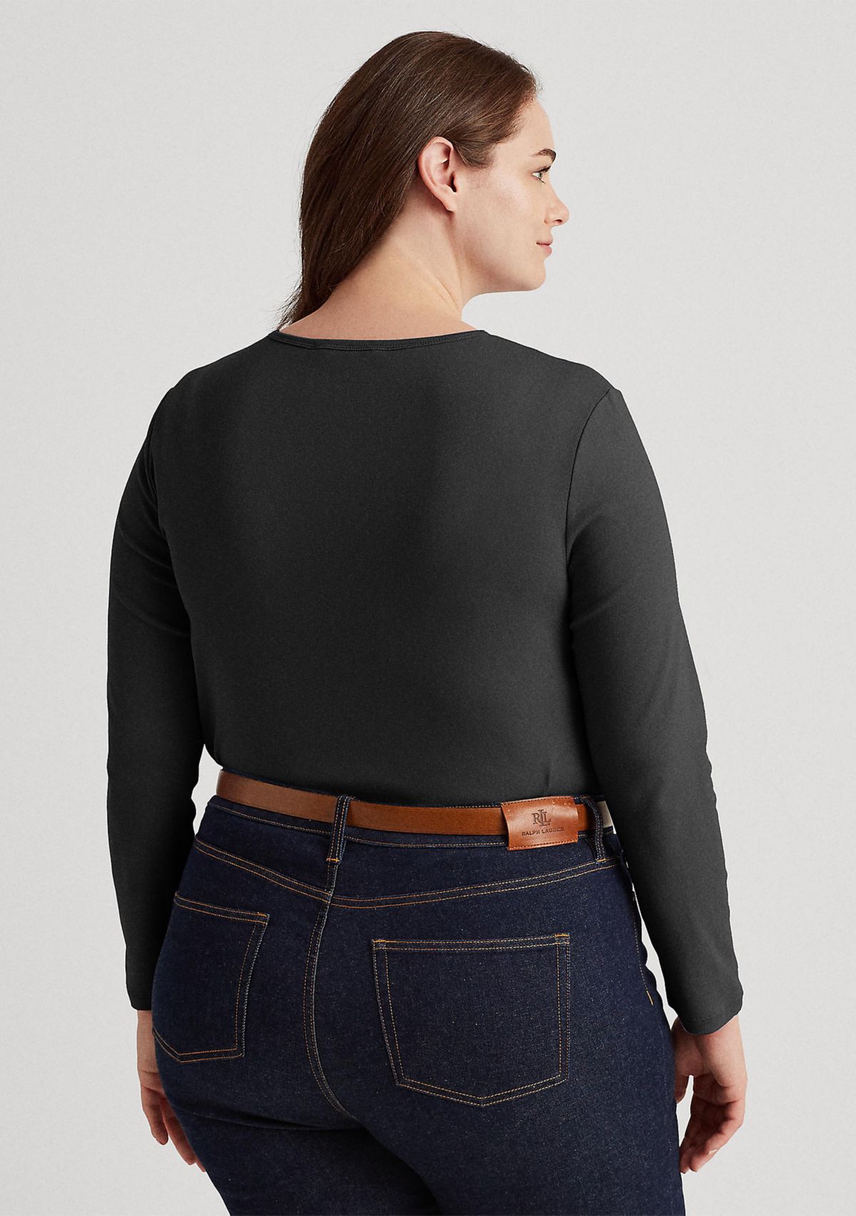   Plus Size Stretch Long-Sleeve Tee