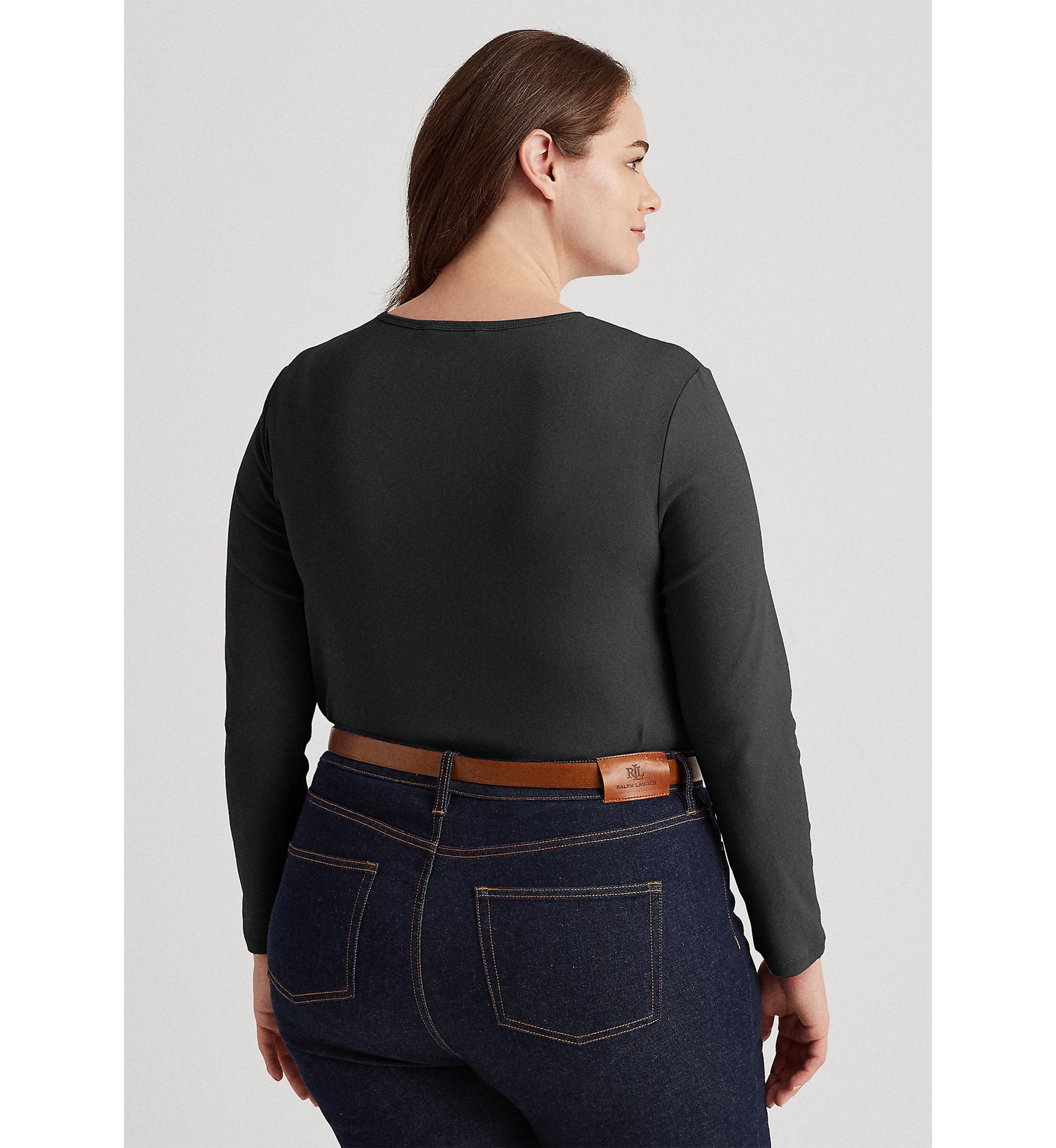   Plus Size Stretch Long-Sleeve Tee
