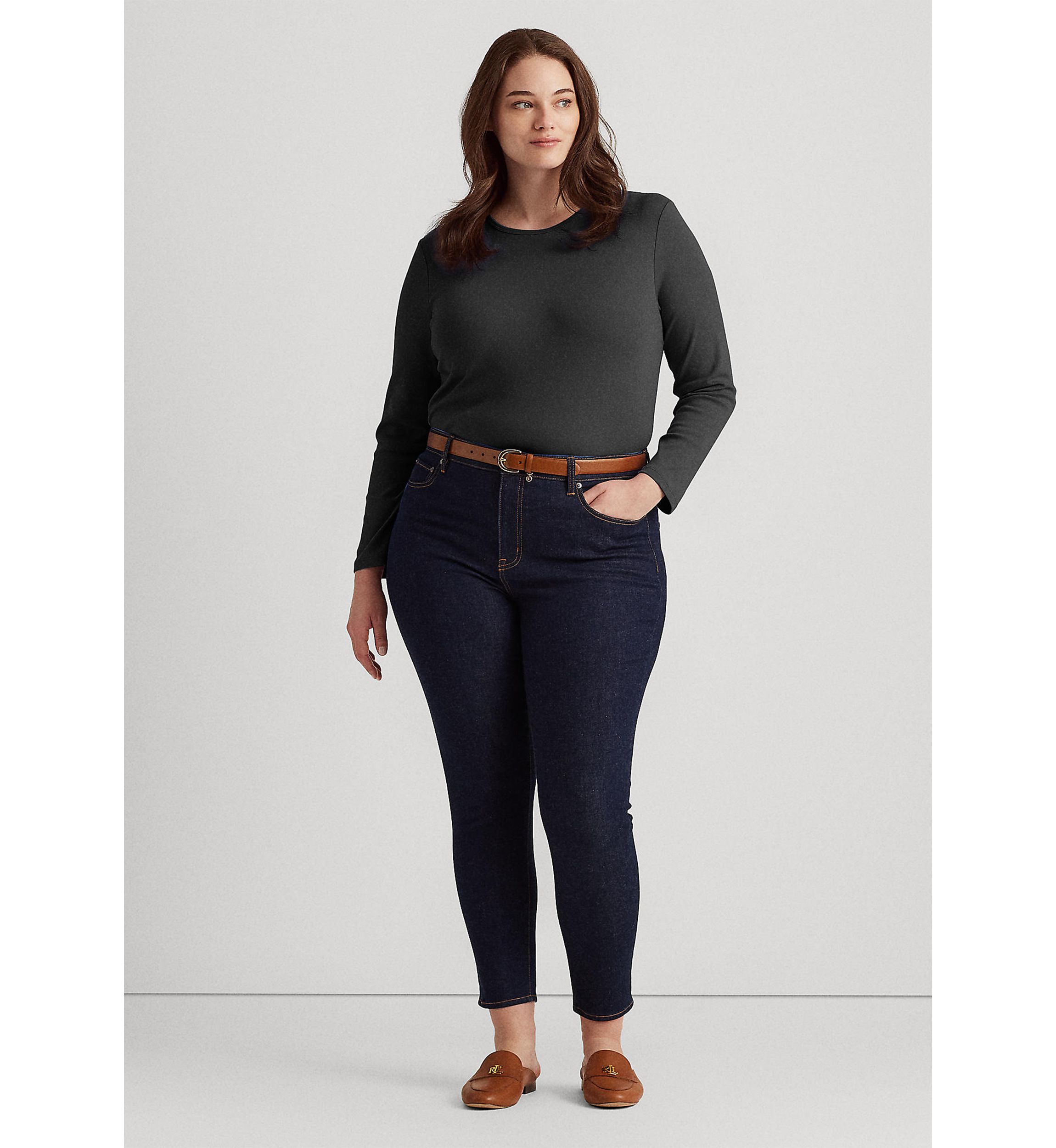   Plus Size Stretch Long-Sleeve Tee
