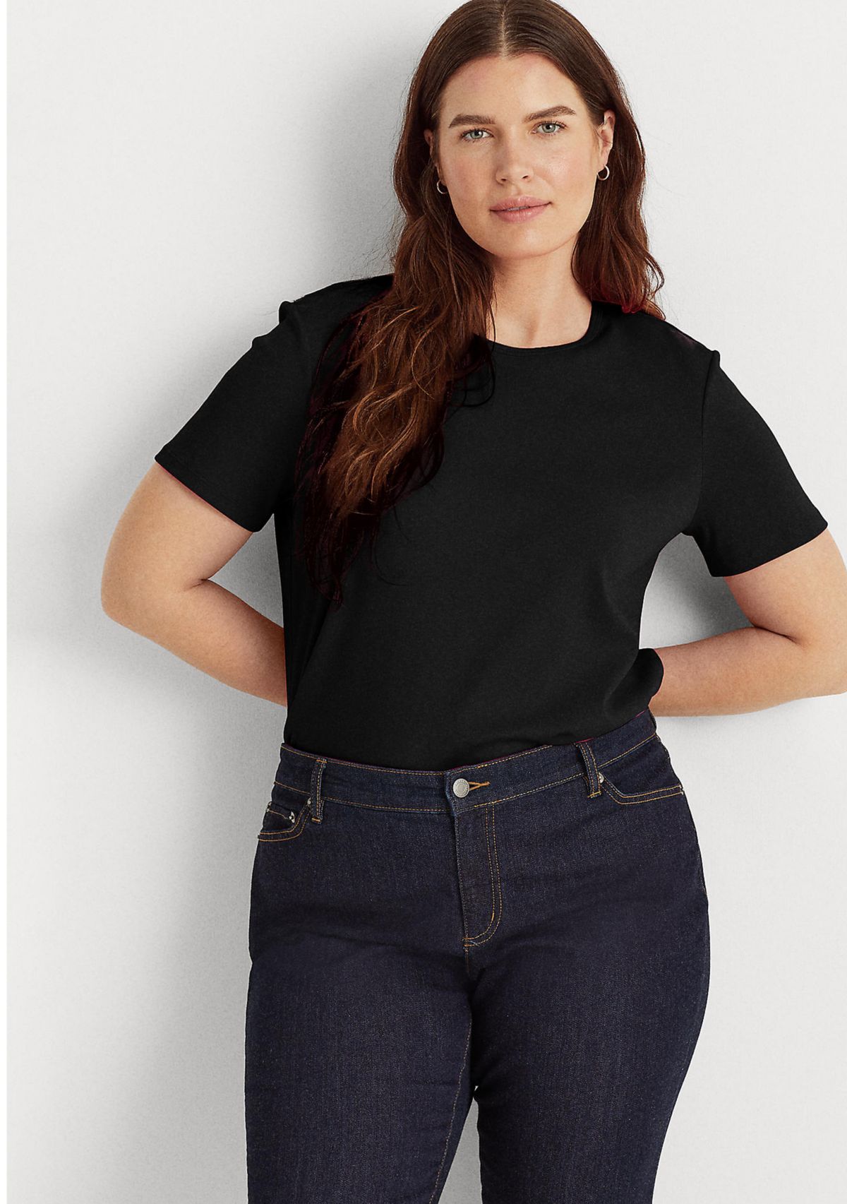 Plus Size Stretch Cotton Tee