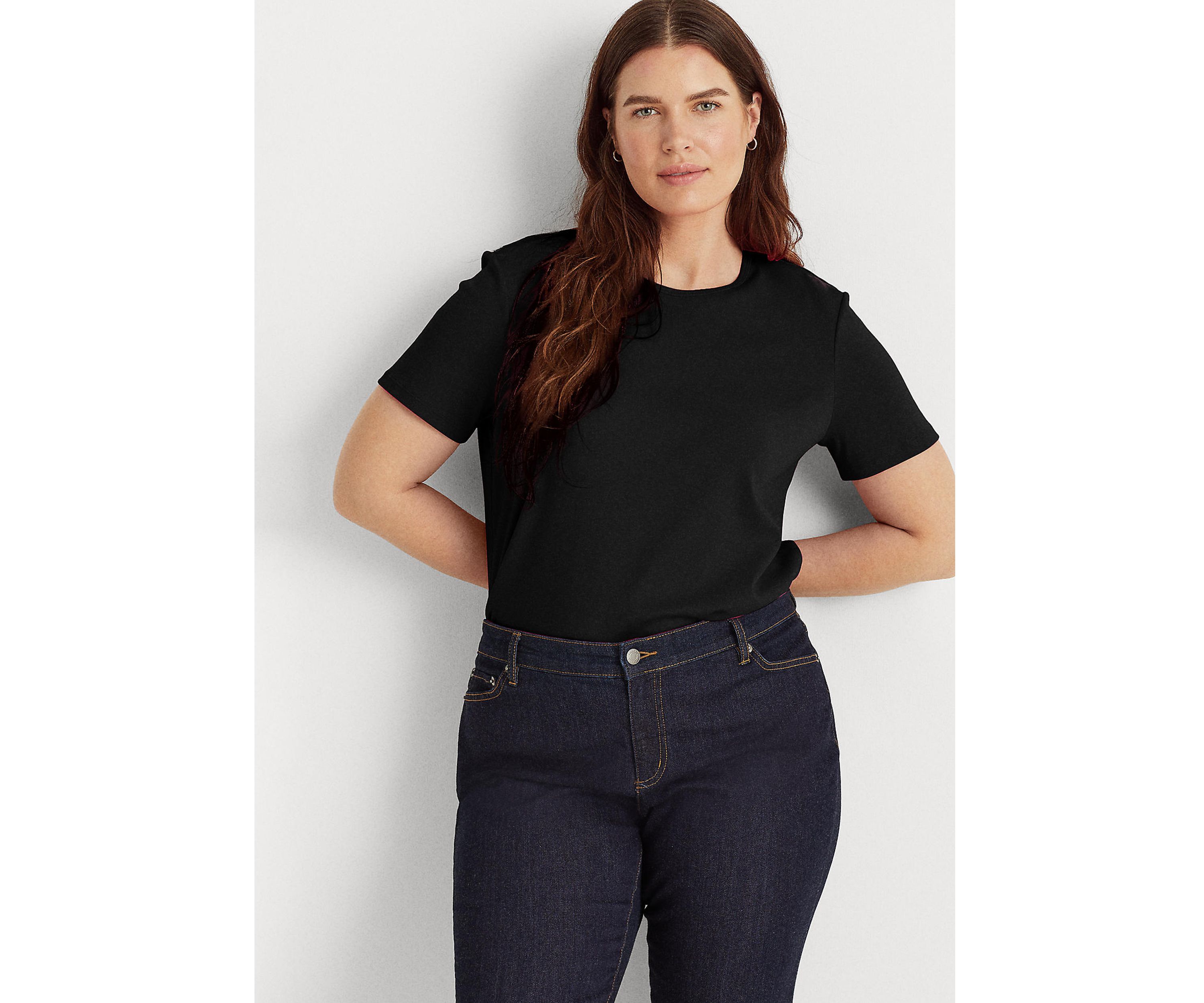 Plus Size Stretch Cotton Tee