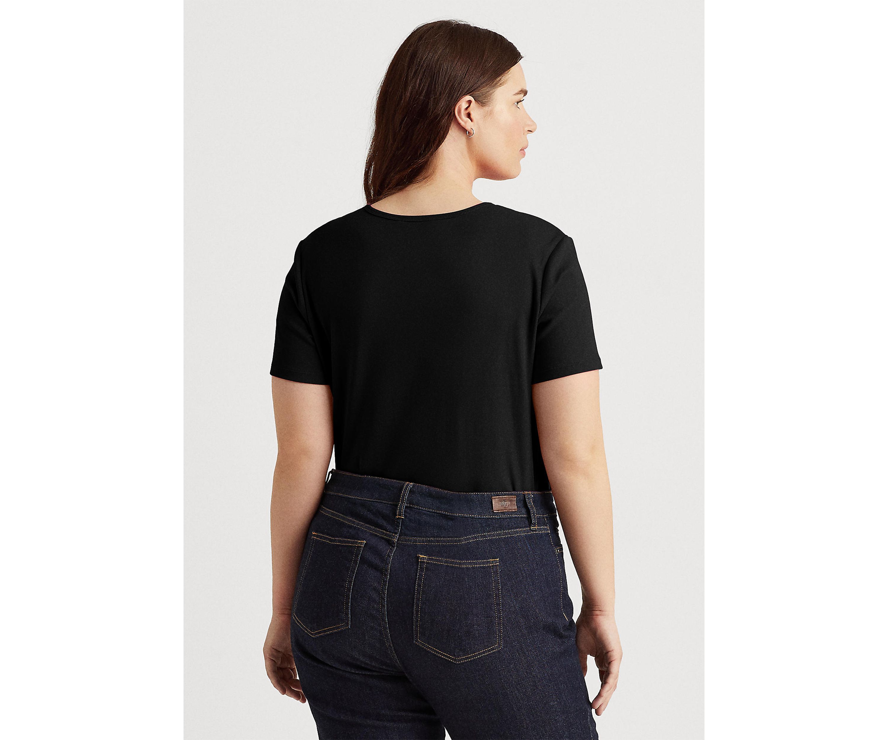 Plus Size Stretch Cotton Tee
