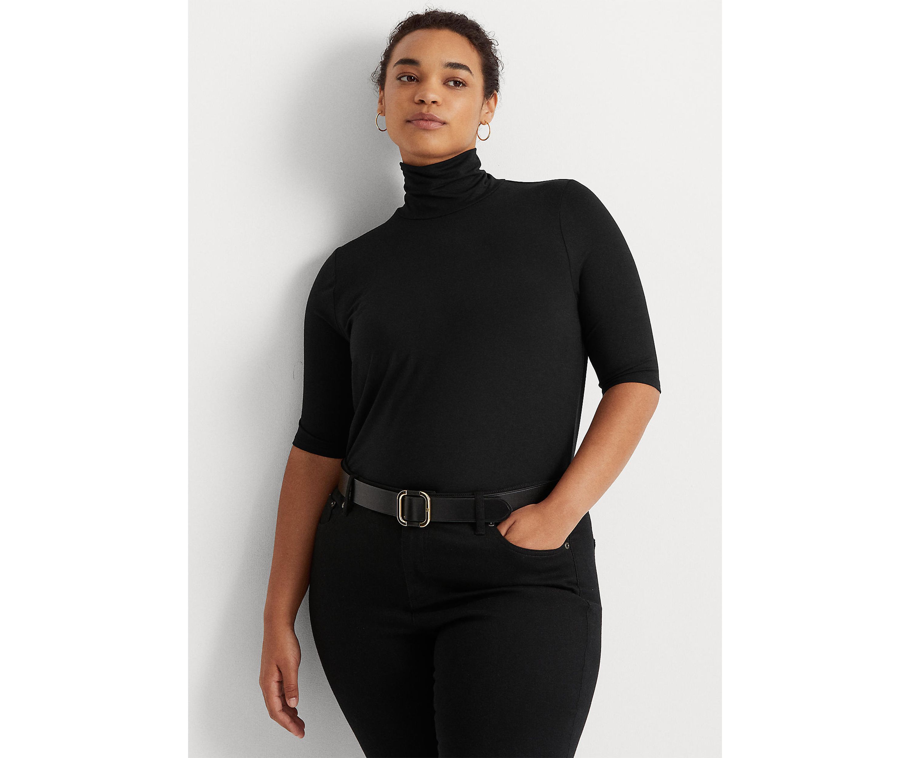 Plus Size Knit Turtleneck Sweater