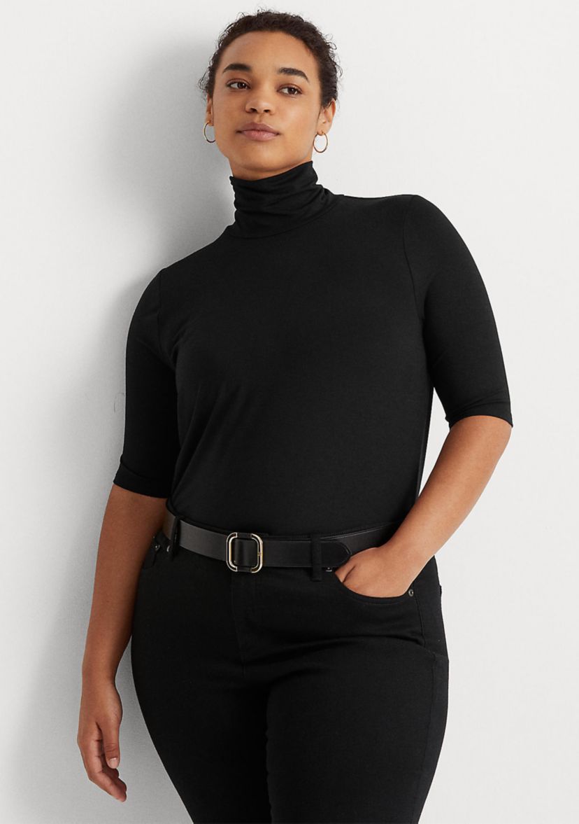 Plus Size Knit Turtleneck Sweater