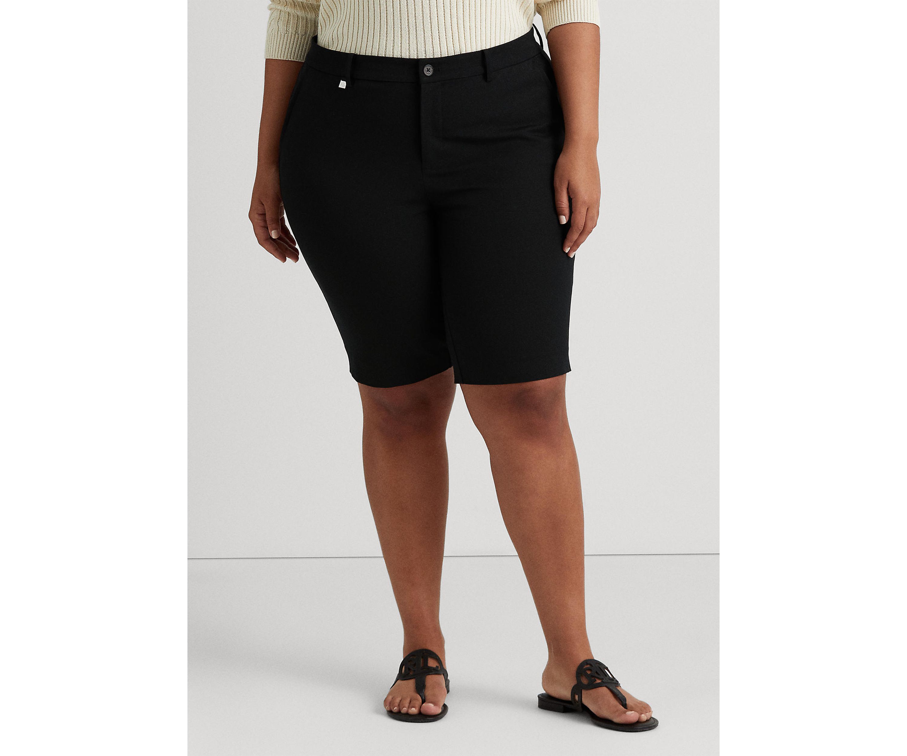 Plus Size Bi-Stretch Twill Short