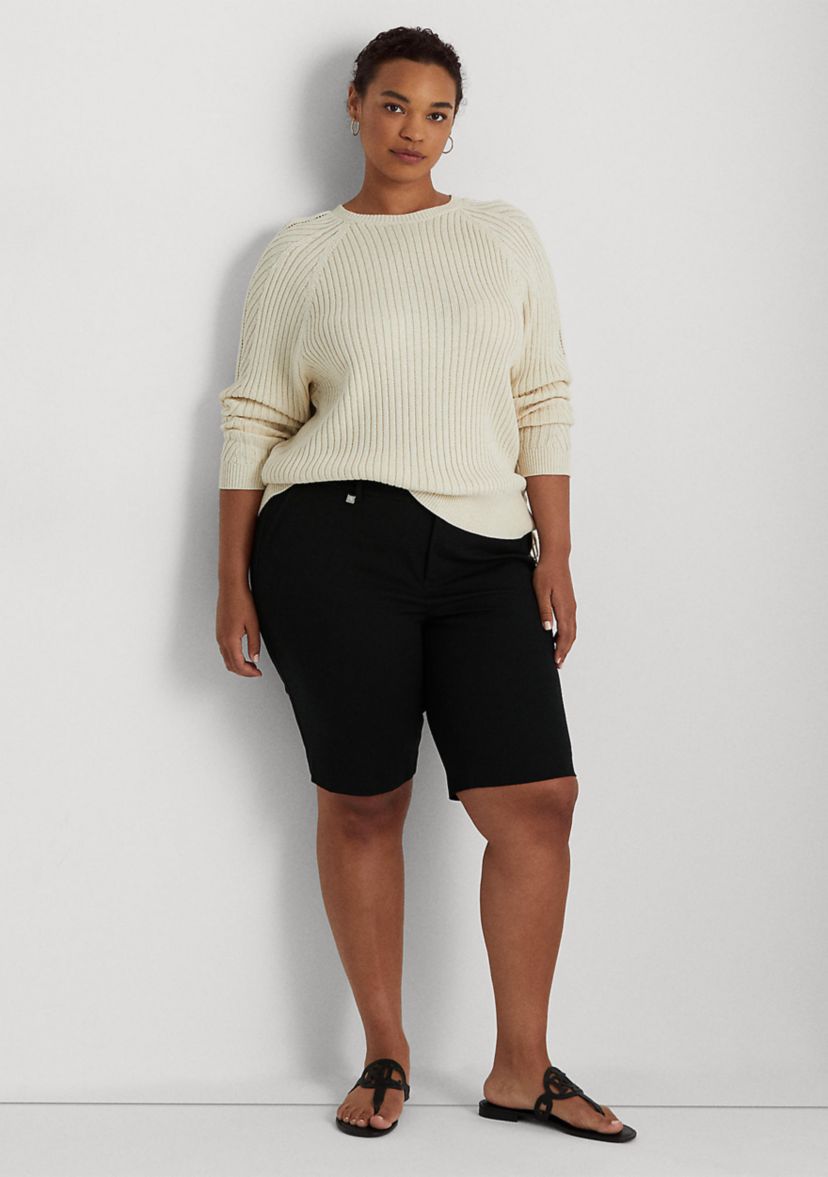 Plus Size Bi-Stretch Twill Short