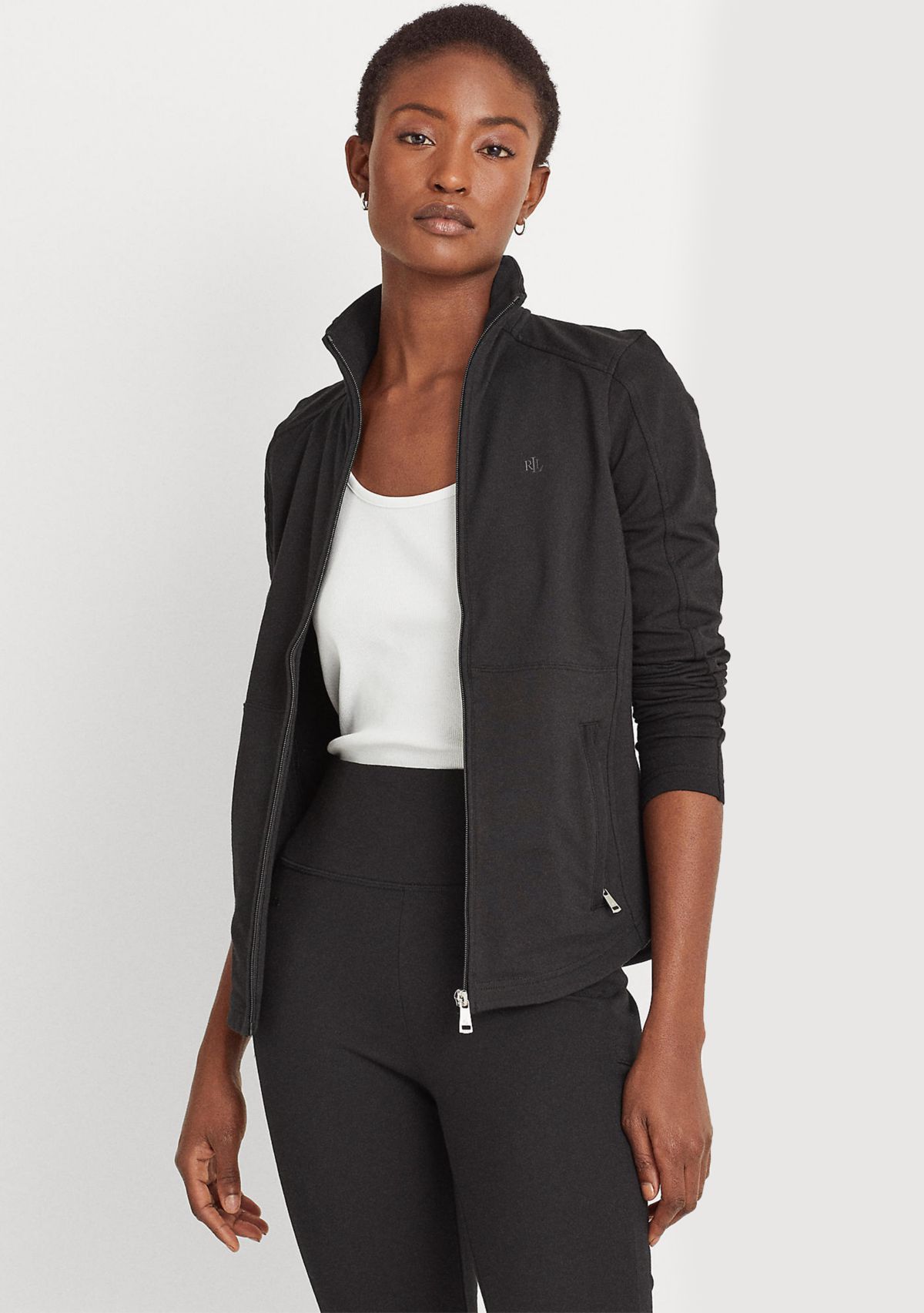 Stretch Cotton Full-Zip Jacket