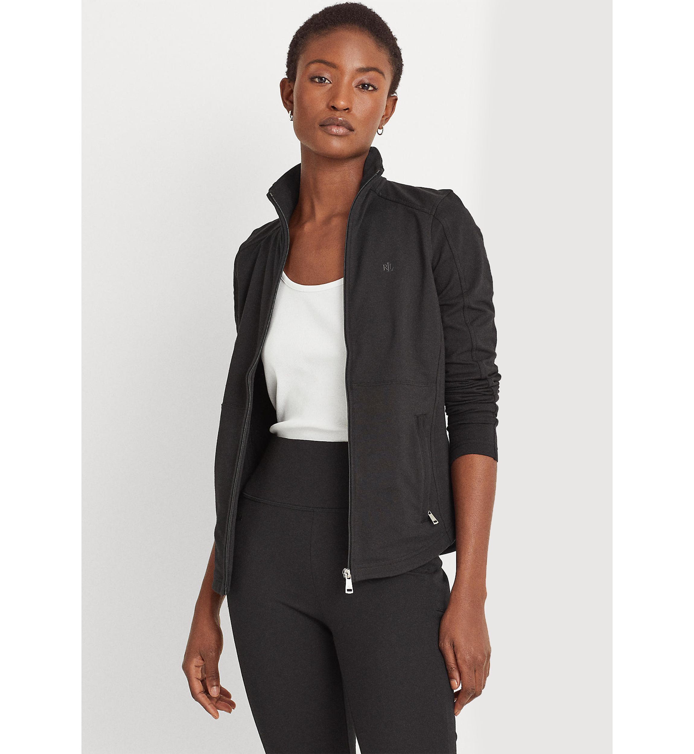 Stretch Cotton Full-Zip Jacket