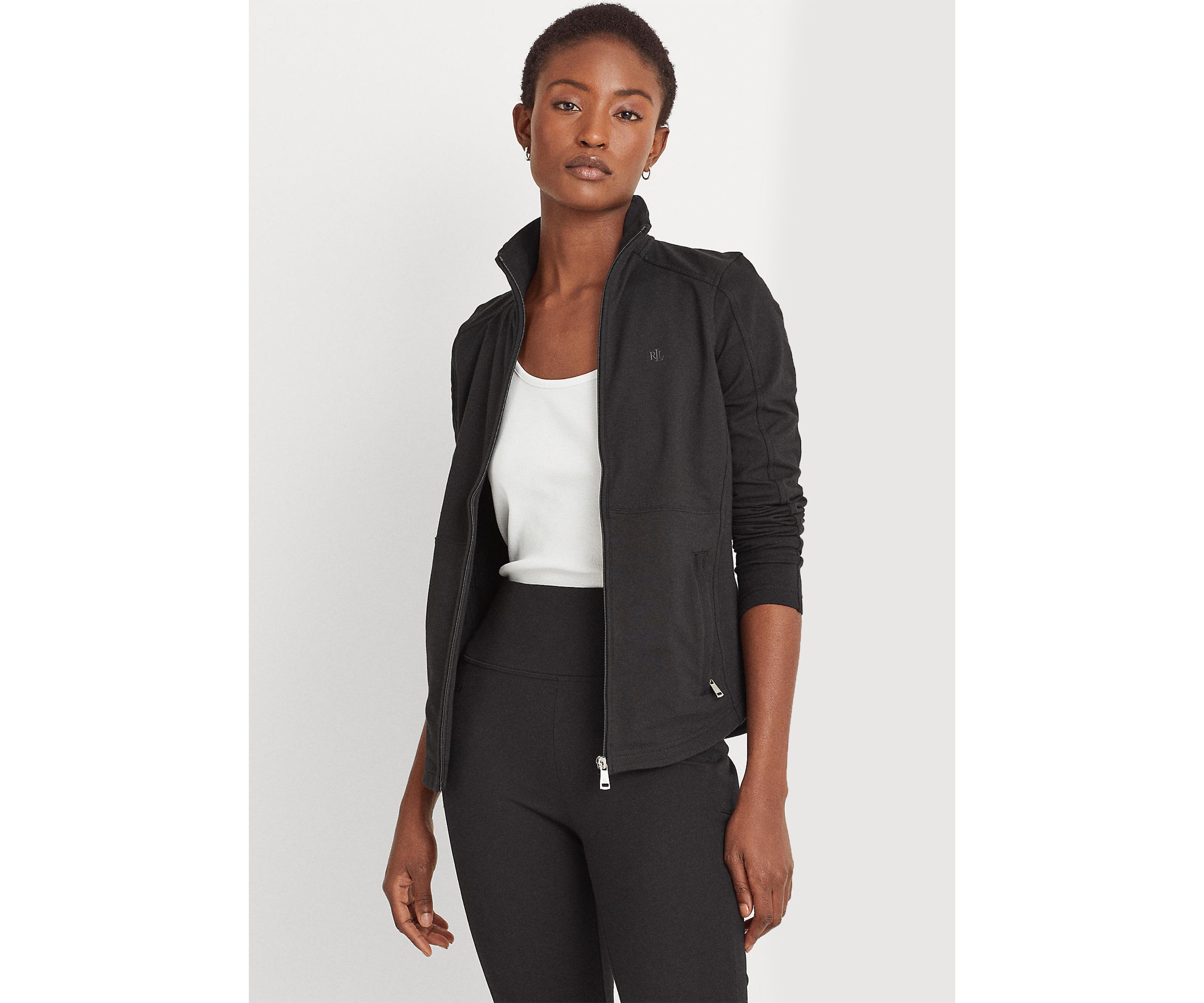 Stretch Cotton Full-Zip Jacket