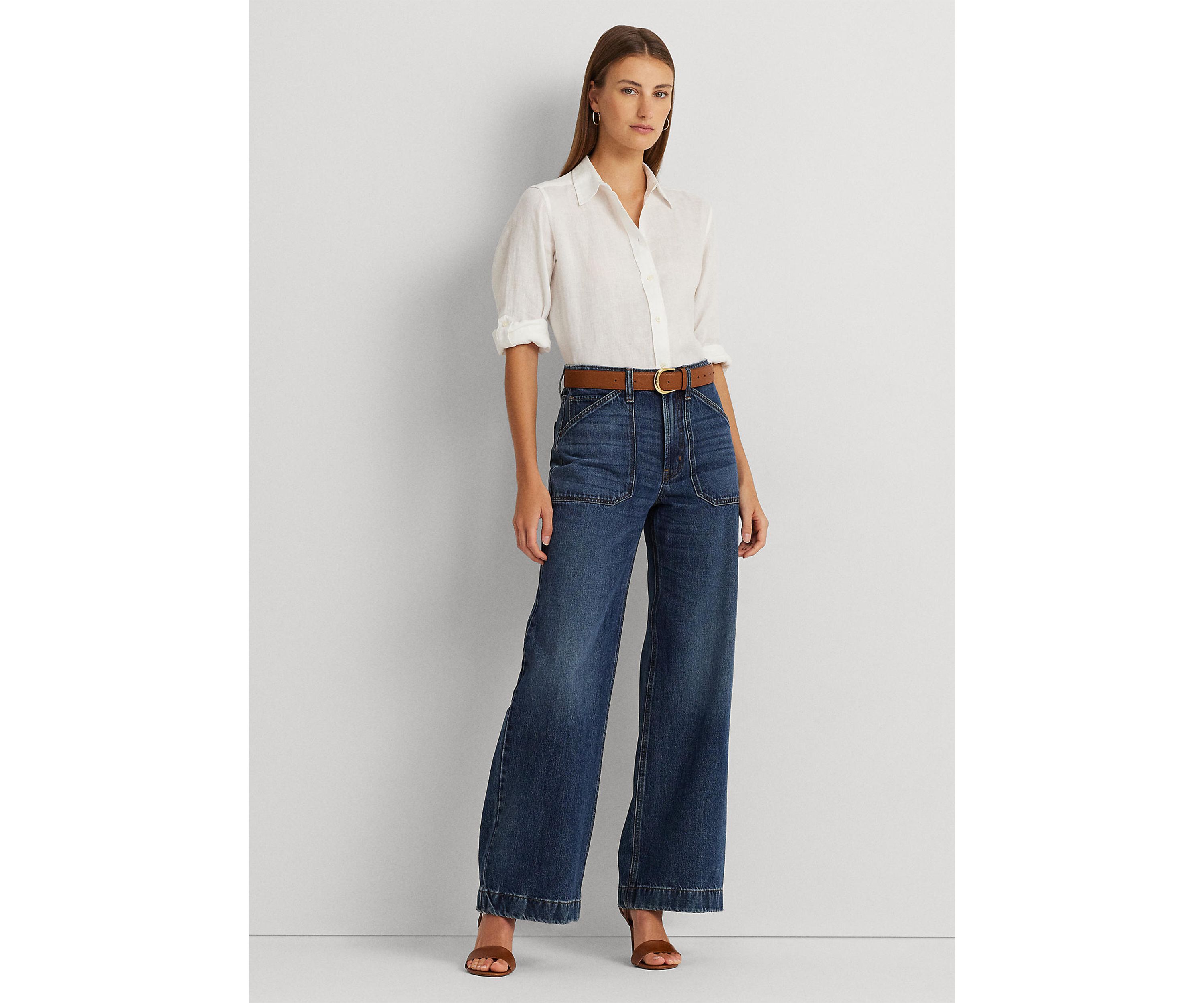Roll Tab Sleeve Linen Shirt