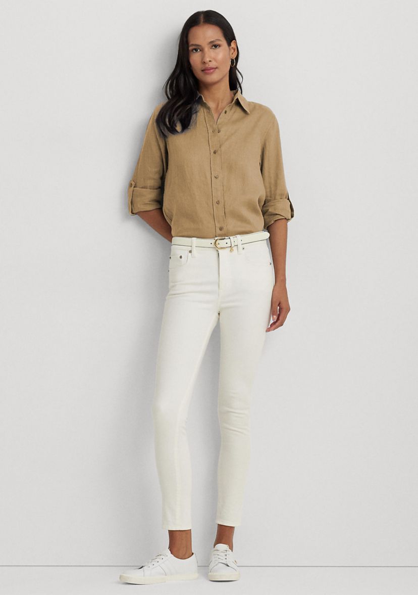 Roll Tab Sleeve Linen Shirt