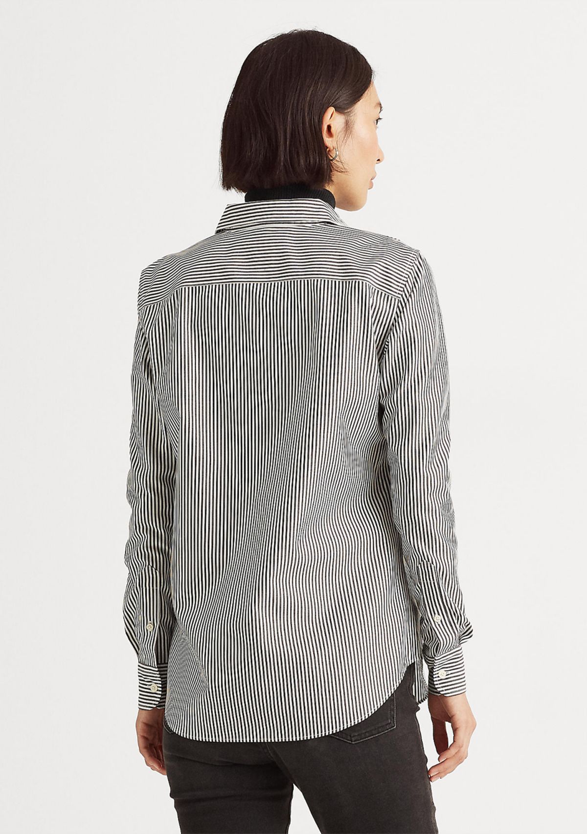 Petite Striped Easy Care Cotton Shirt
