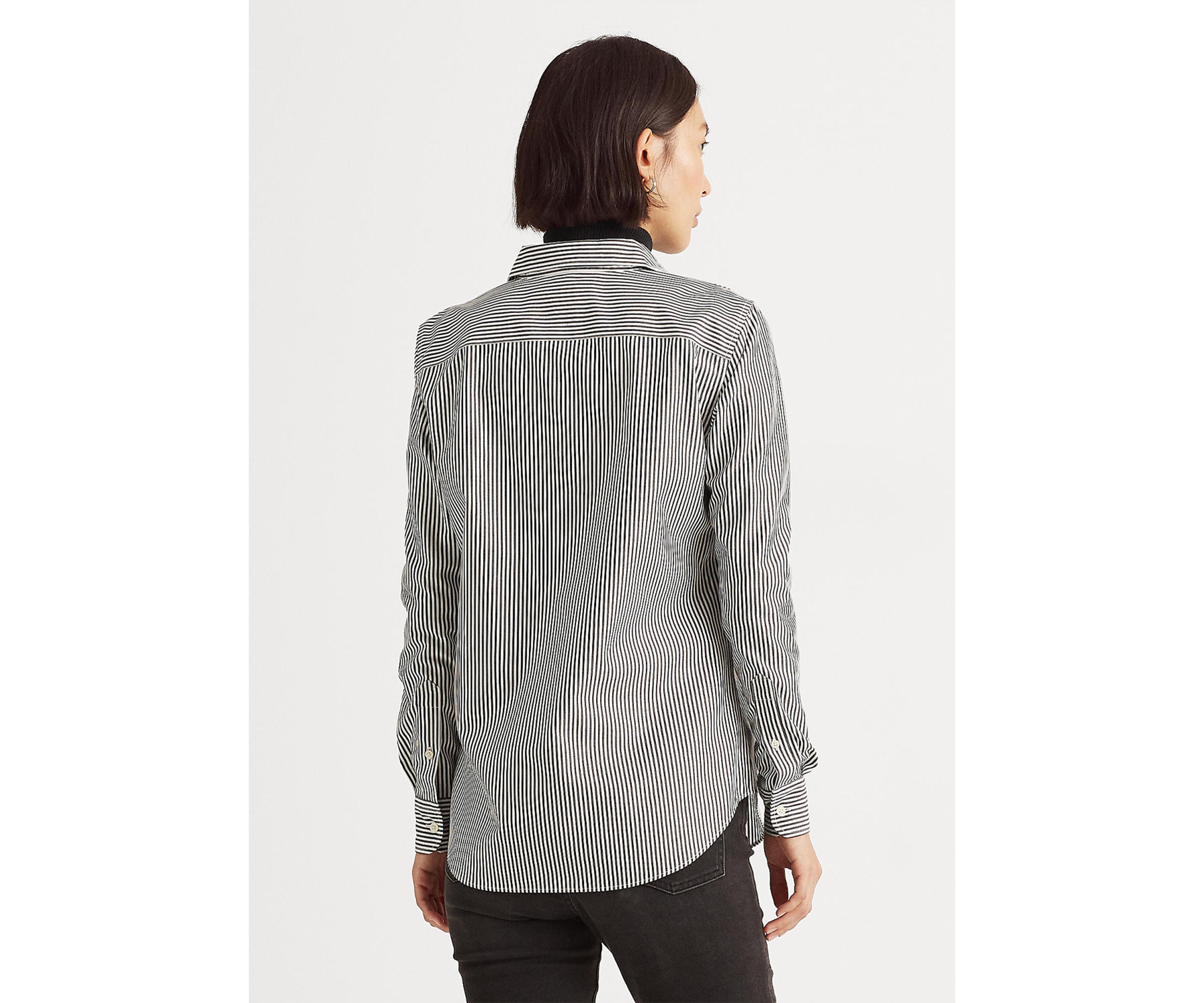 Petite Striped Easy Care Cotton Shirt